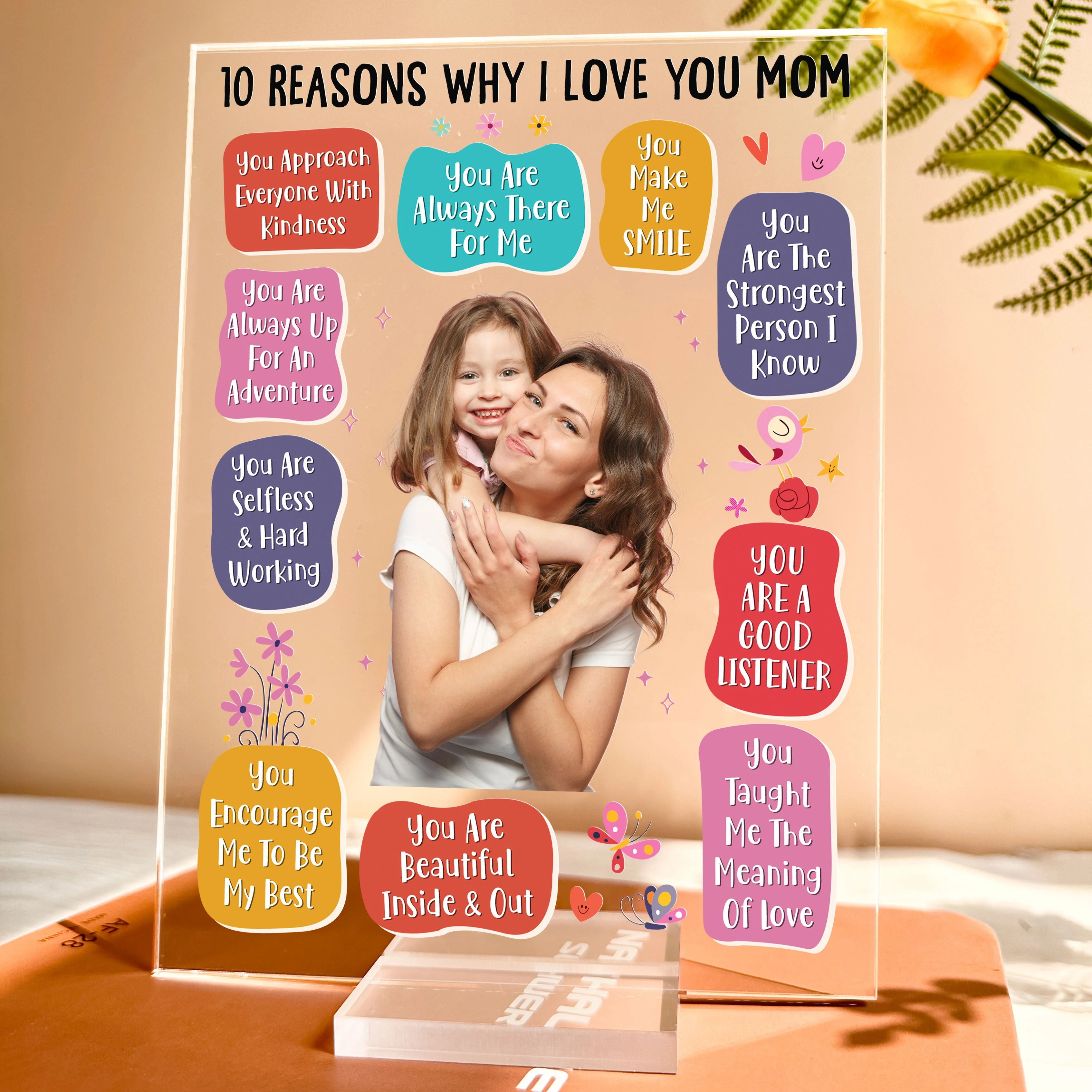 10 Reasons Why I Love You Mom - Personalized Acrylic Photo Plaque - Image 5