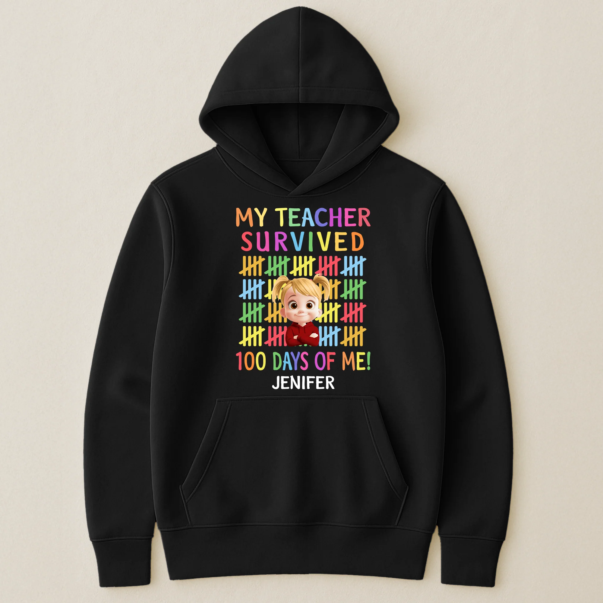 100 Days Of School School Boys Girls Kids Gift - Personalized Shirt - Image 4
