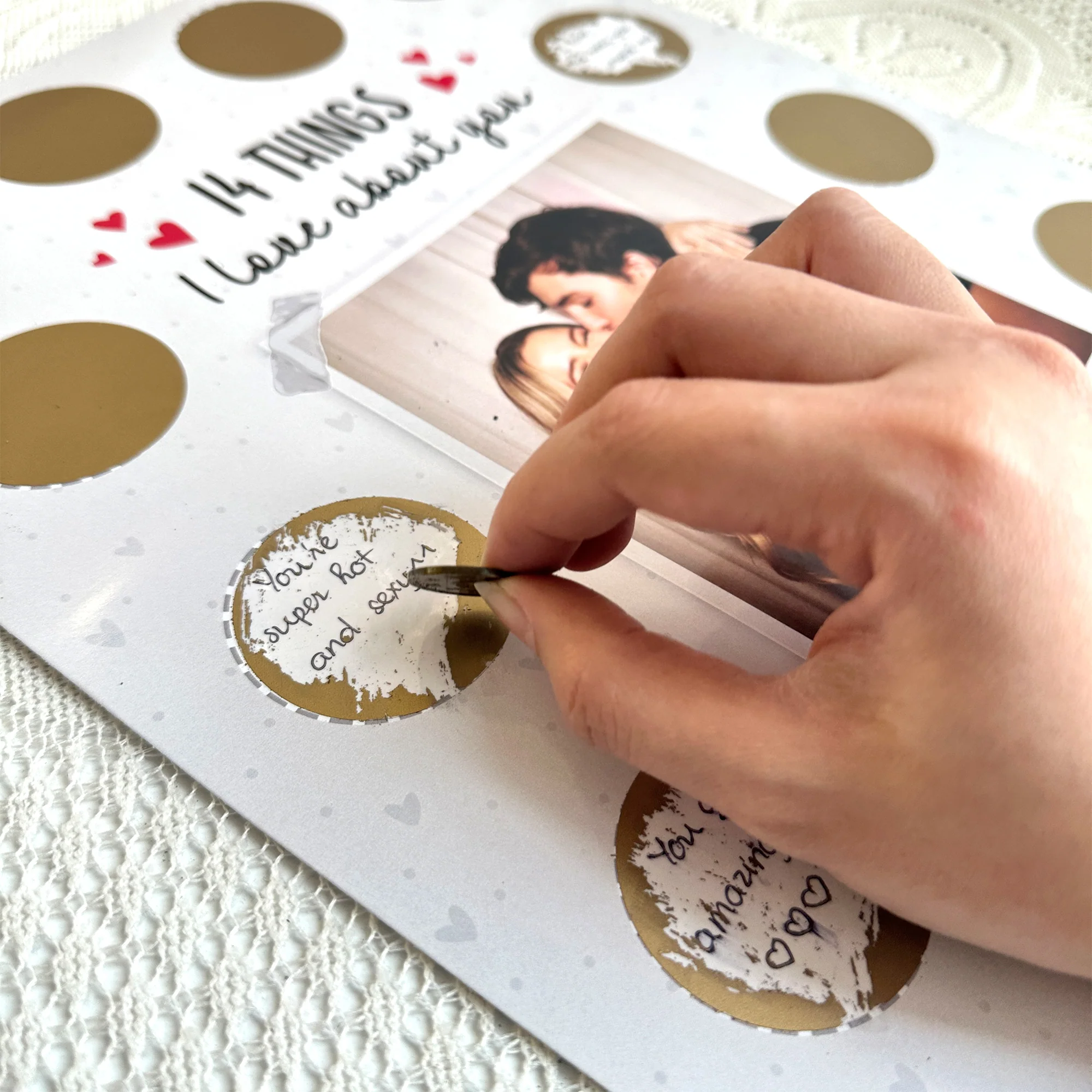 14 Things I Love About You - Personalized Photo Scratch-Off Poster - Image 5