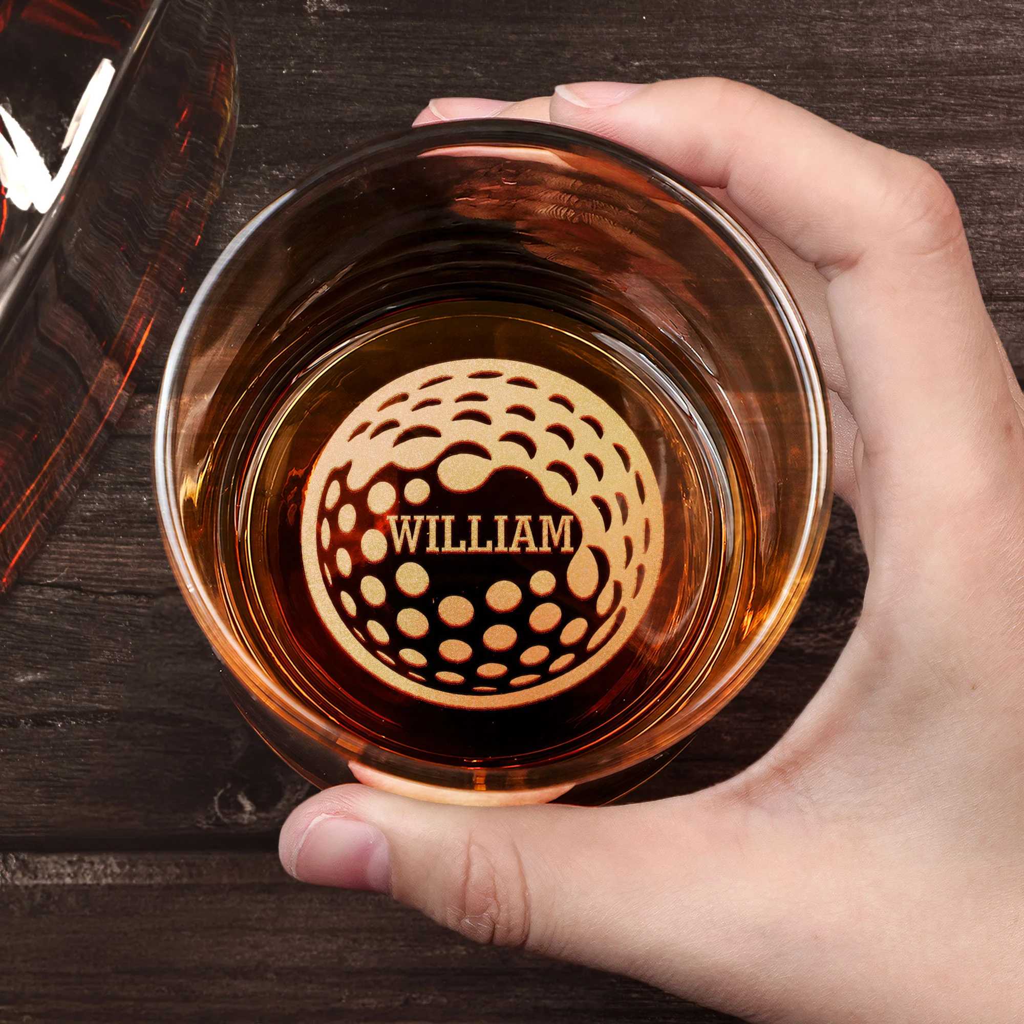 19Th Hole - For Golfers, Golf Lovers, Husband, Dad, Grandpa - Personalized Whiskey Glass - Image 4