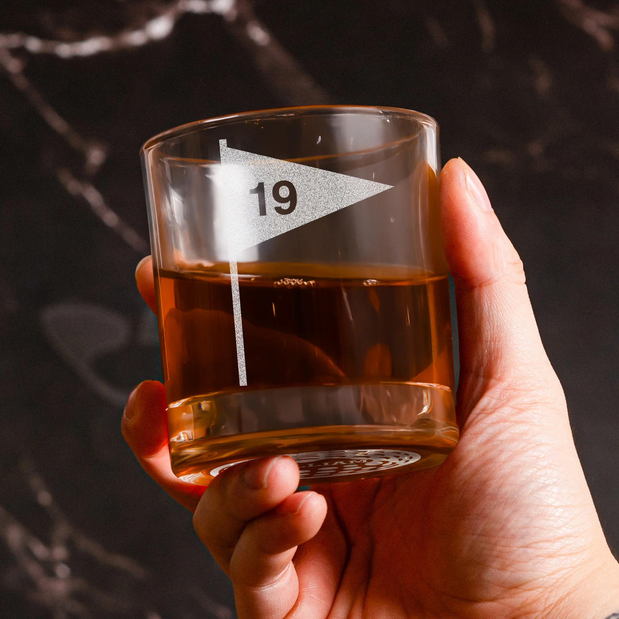 19Th Hole - For Golfers, Golf Lovers, Husband, Dad, Grandpa - Personalized Whiskey Glass - Image 5