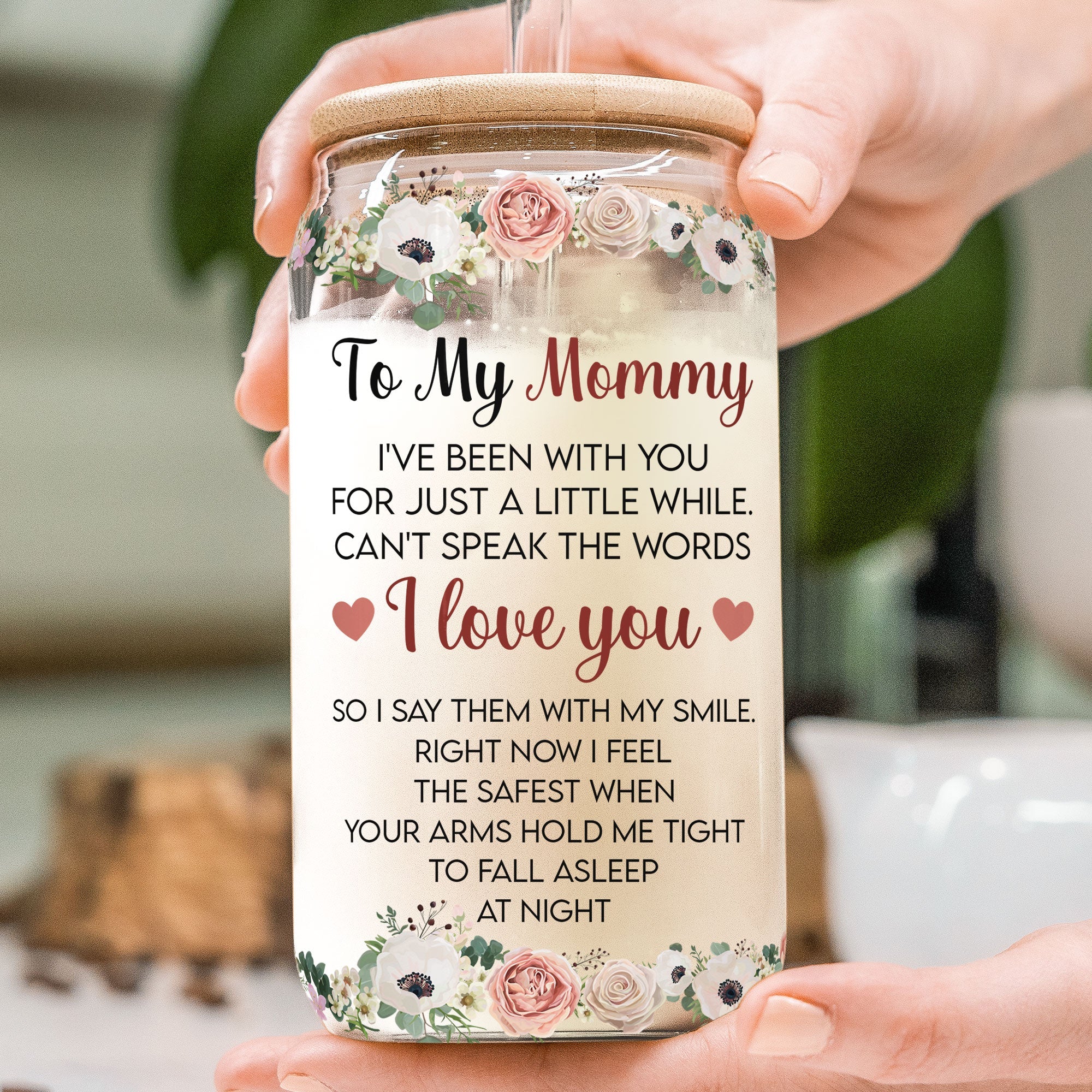 1St Mother's Day I Love You Mom From Baby - Personalized Clear Glass Cup - Image 4