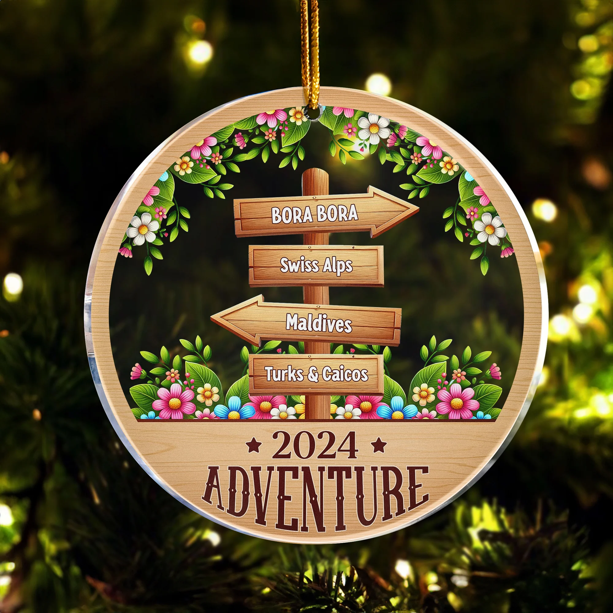 2024 Adventure - Personalized Acrylic Ornament - Image 3