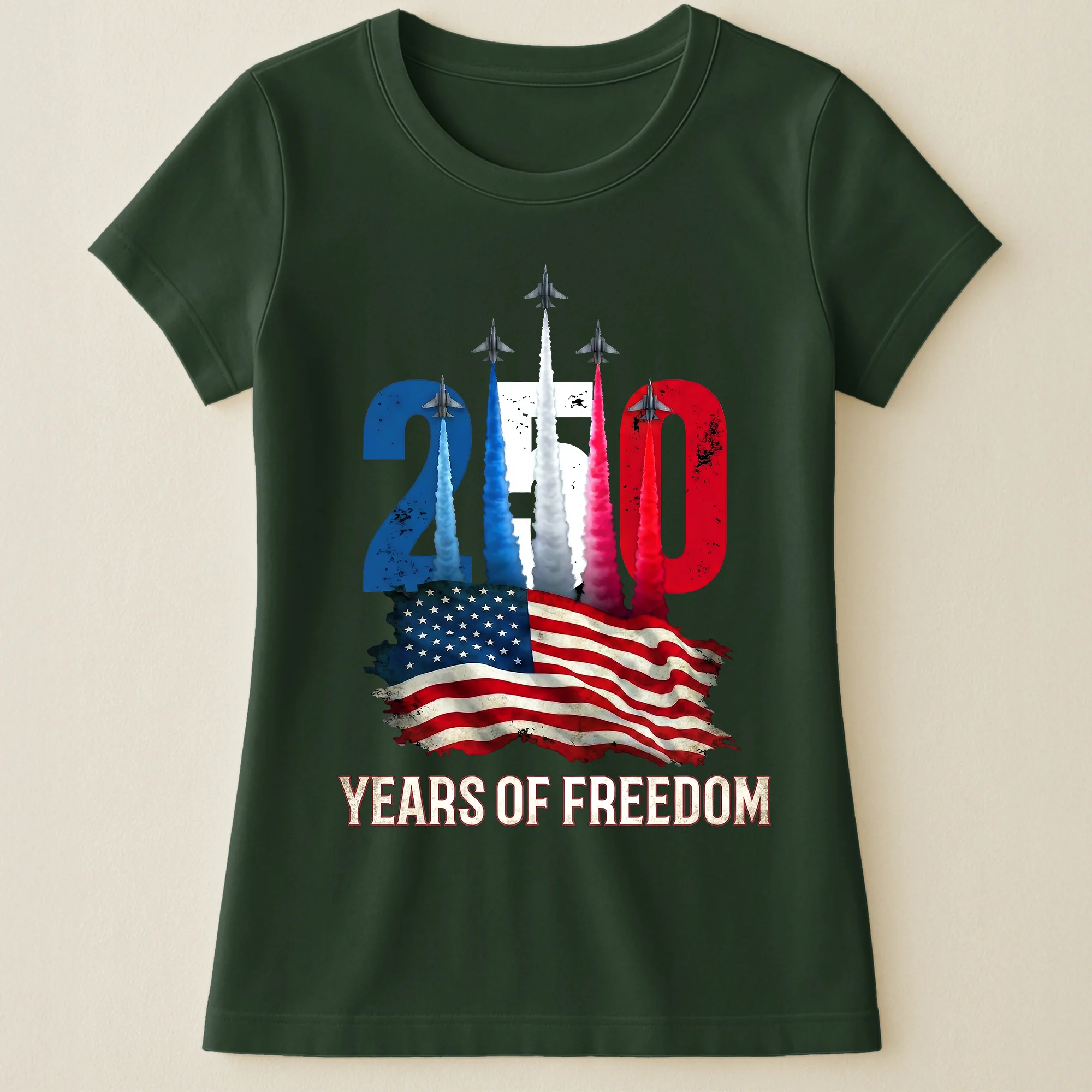250 Years of Freedom Fighter Jet - Shirt - Image 17