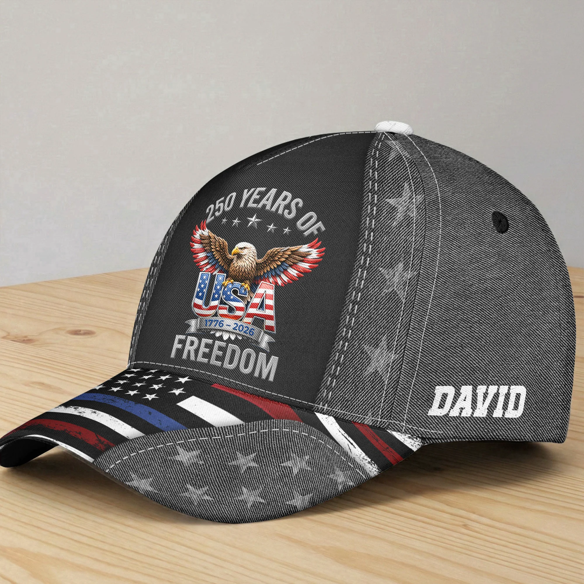 250 Years Of Freedom - New Version - Personalized Cap - Image 2