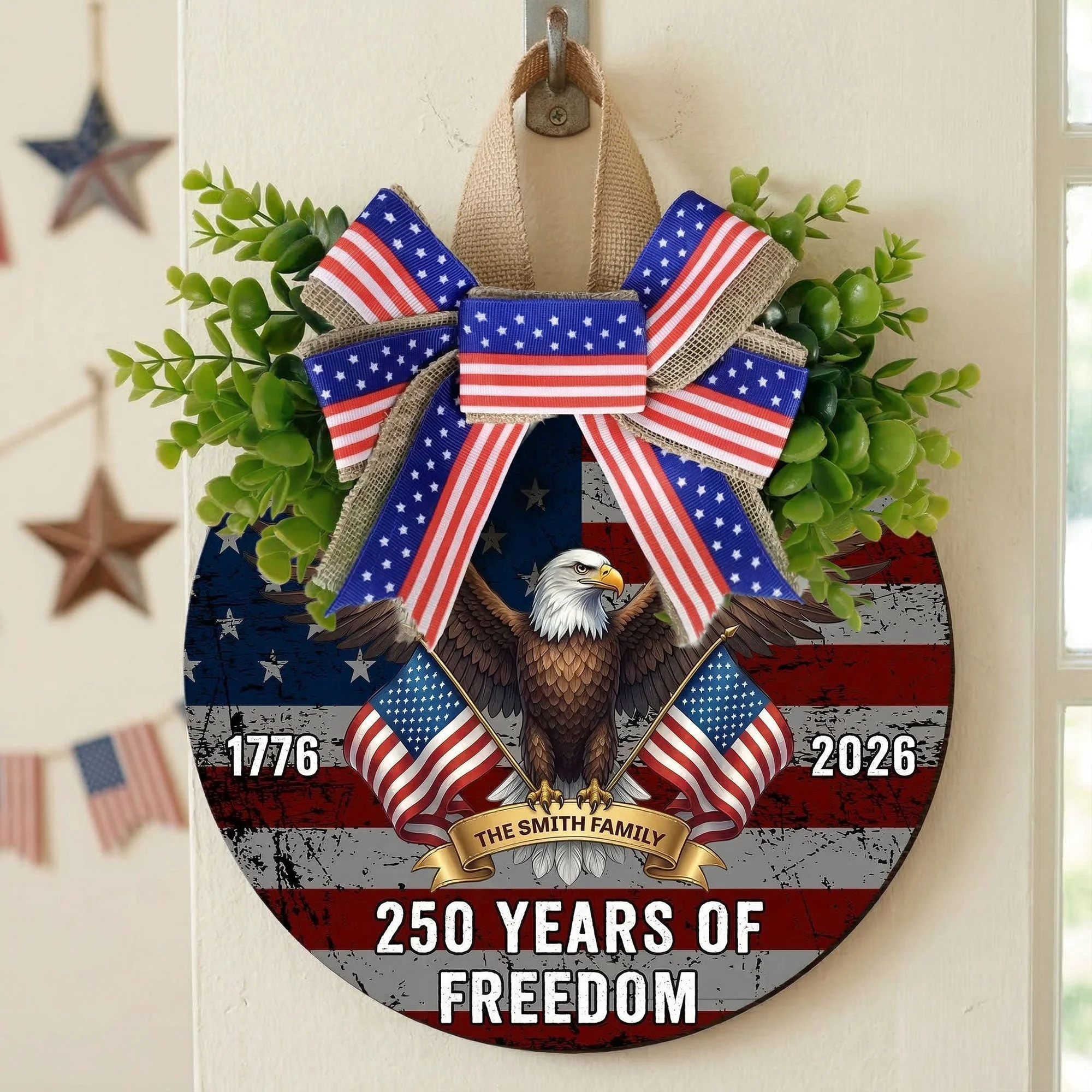 250 Years Of Freedom - Personalized Wood Sign - Image 2