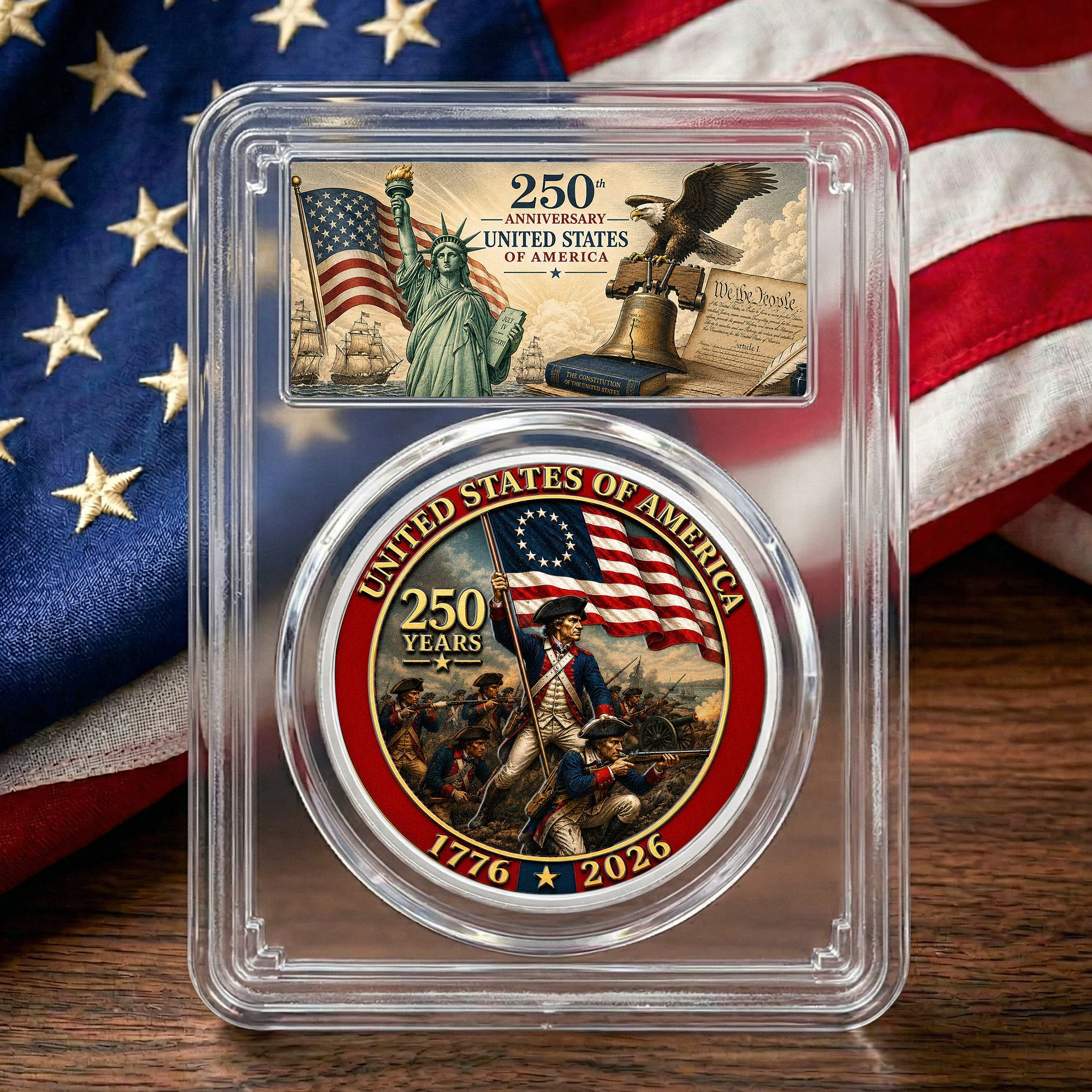 250 Years Of Freedom Revolutionary War - Coin - Image 10