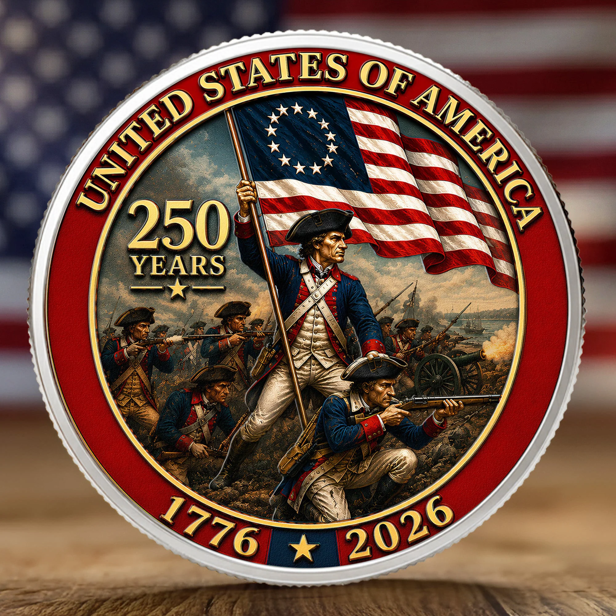 250 Years Of Freedom Revolutionary War - Coin - Image 11