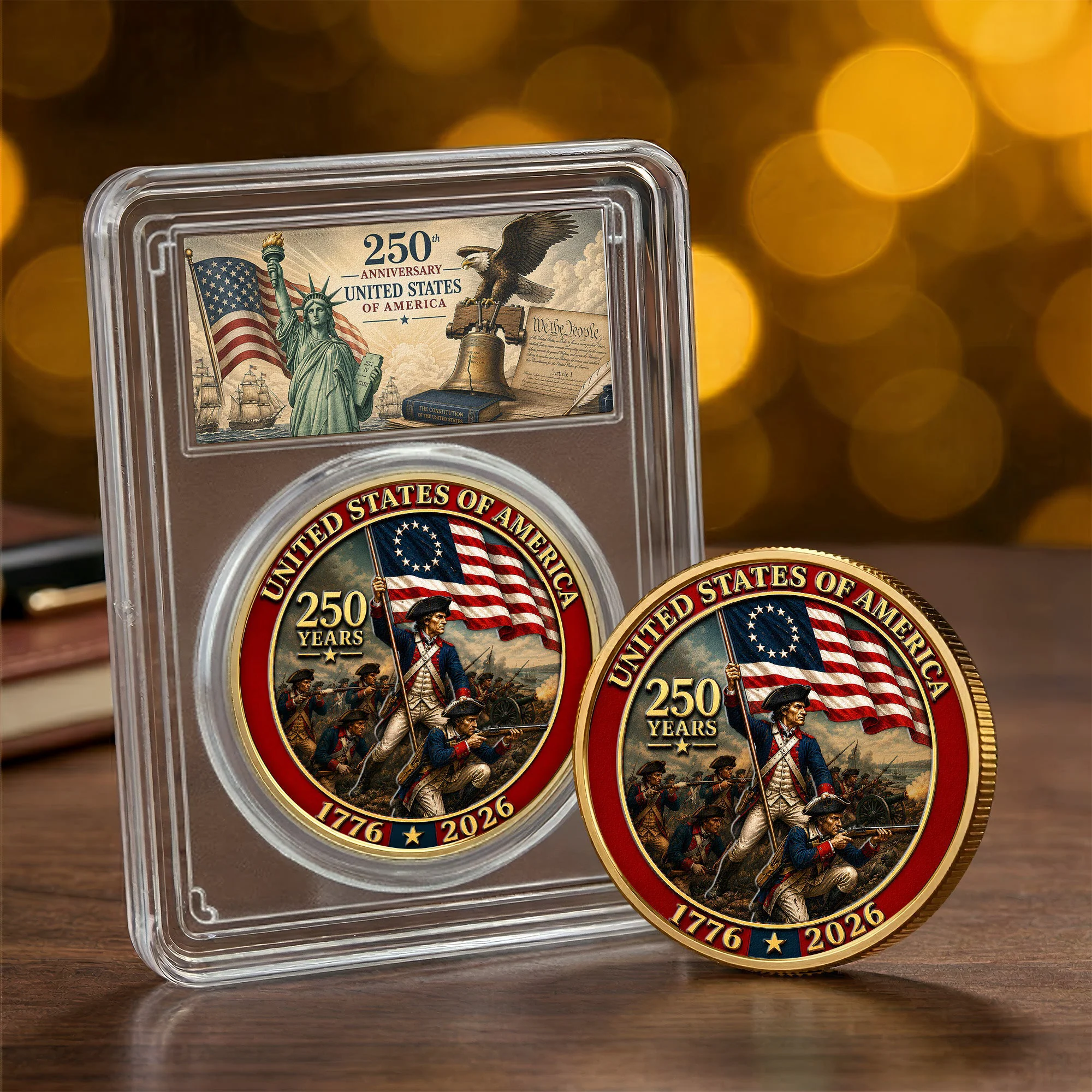 250 Years Of Freedom Revolutionary War - Coin - Image 2