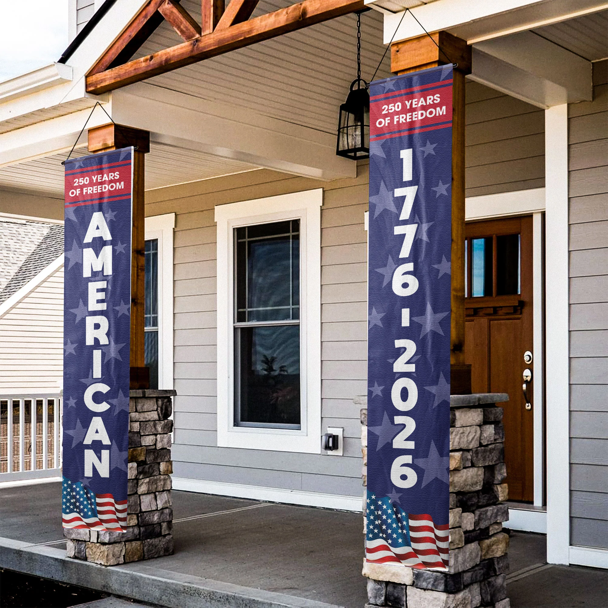250 Years Of Freedom USA 250Th Birthday - Personalized Porch Banners - Image 3