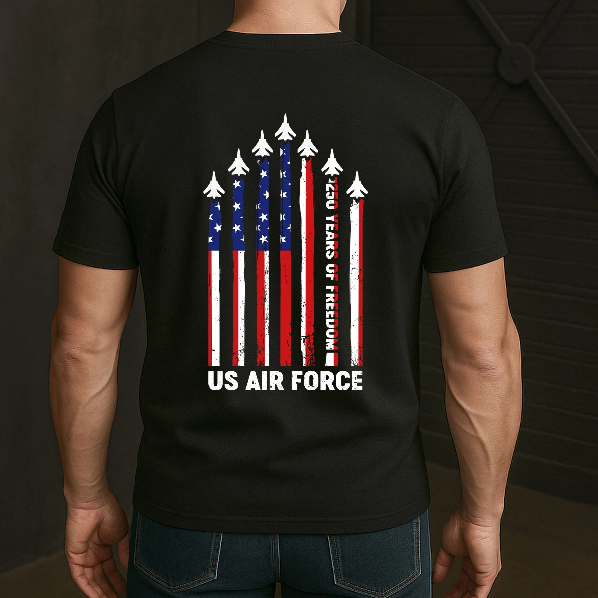 250 Years US Air Force - Back Printed Shirt - Image 2