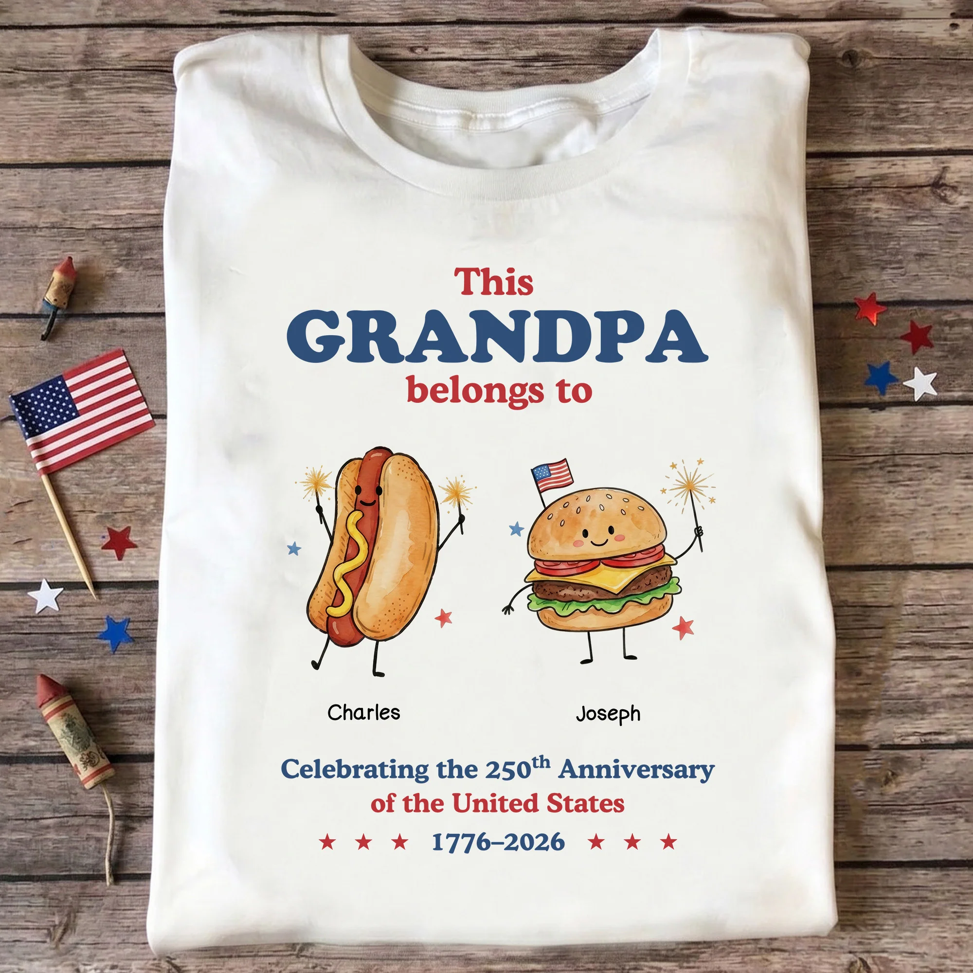 250th Anniversary Family Shirt For Mom, Dad, Grandpa, Grandma - Personalized Shirt - Image 2
