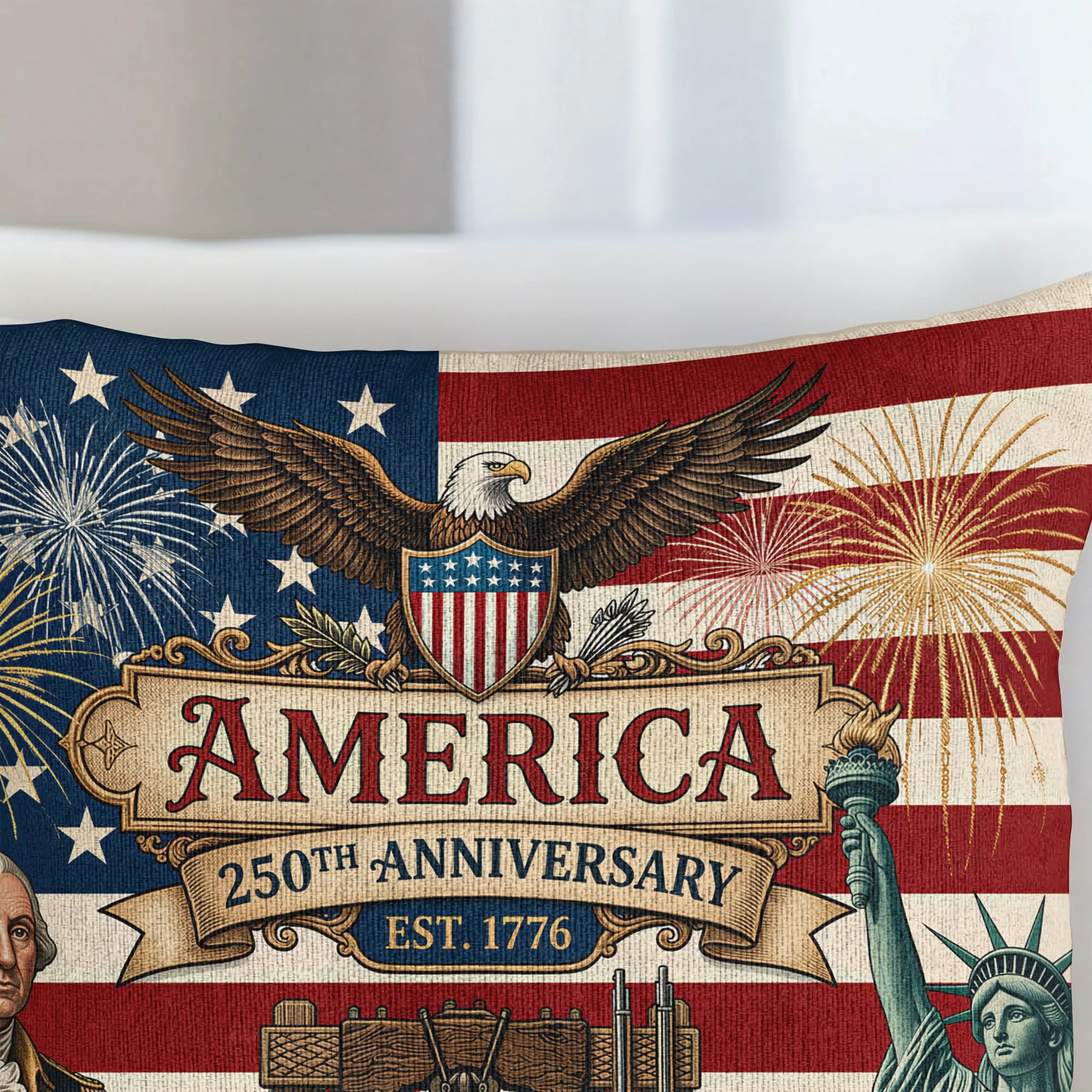 250th Anniversary Of America - Personalized Pillow Cover - Image 2