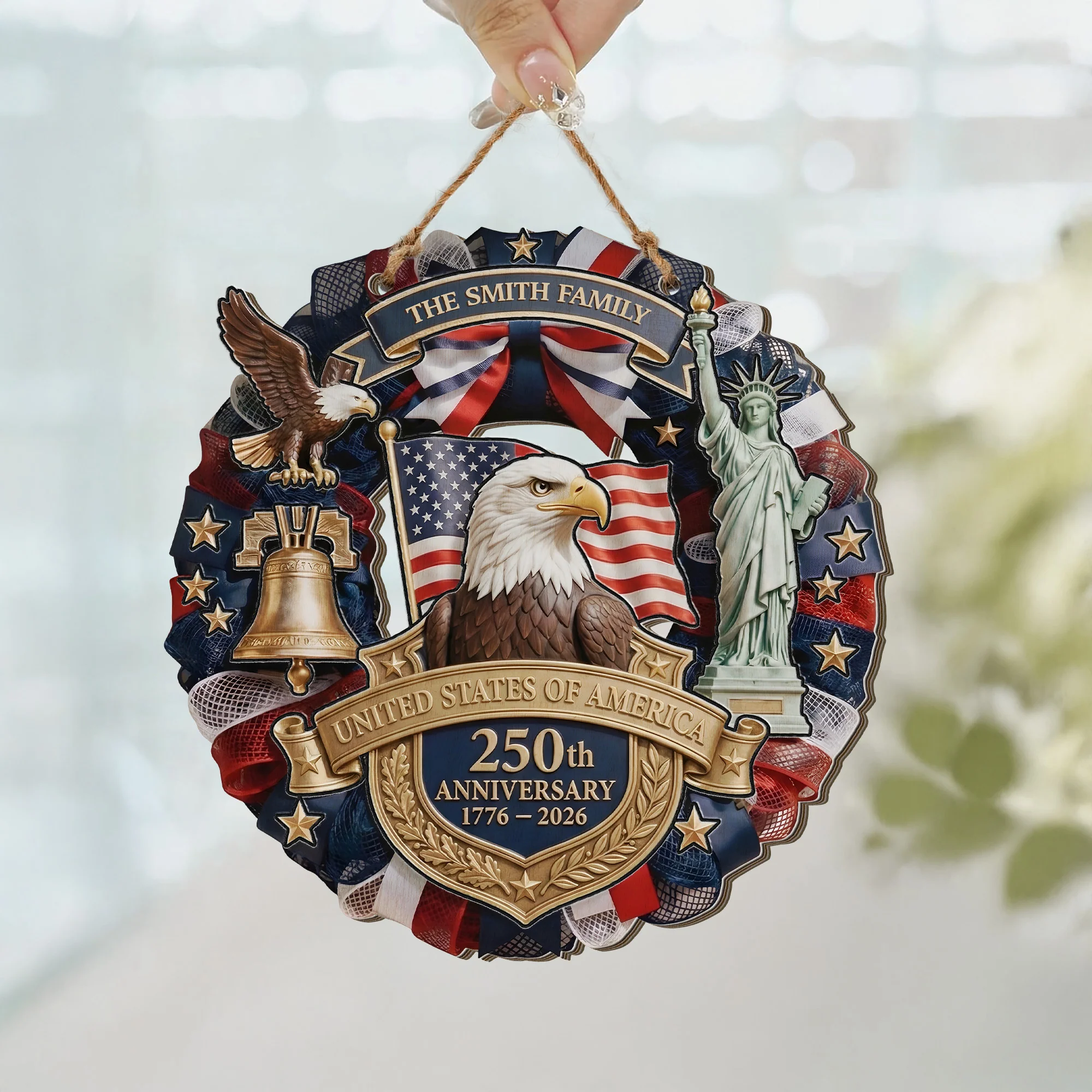250th Anniversary USA Semiquincentennial - Personalized Wood Sign - Image 3