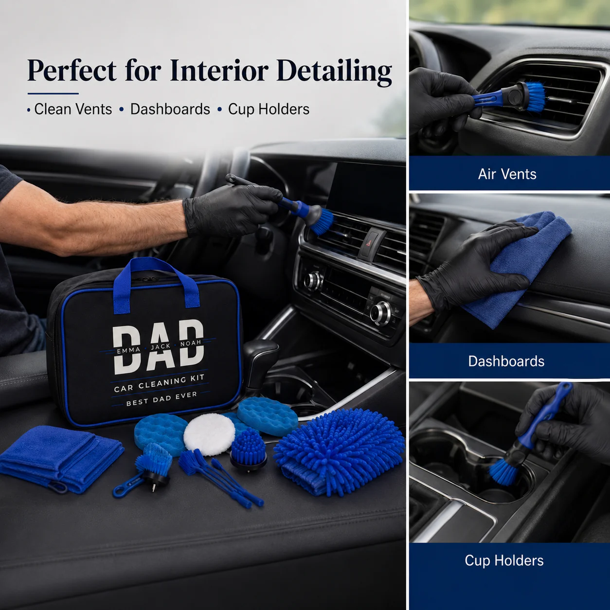 27 Pcs Car Cleaning Kit – The Perfect Gift For Dad Or Husband - Personalized Car Cleaning Kit - Image 6