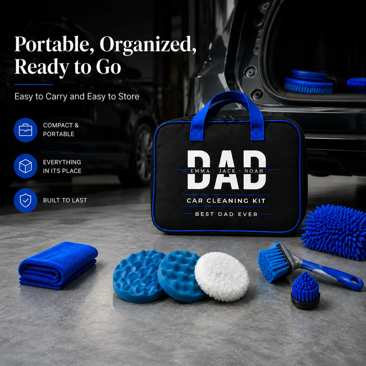 27 Pcs Car Cleaning Kit – The Perfect Gift For Dad Or Husband - Personalized Car Cleaning Kit - Image 8