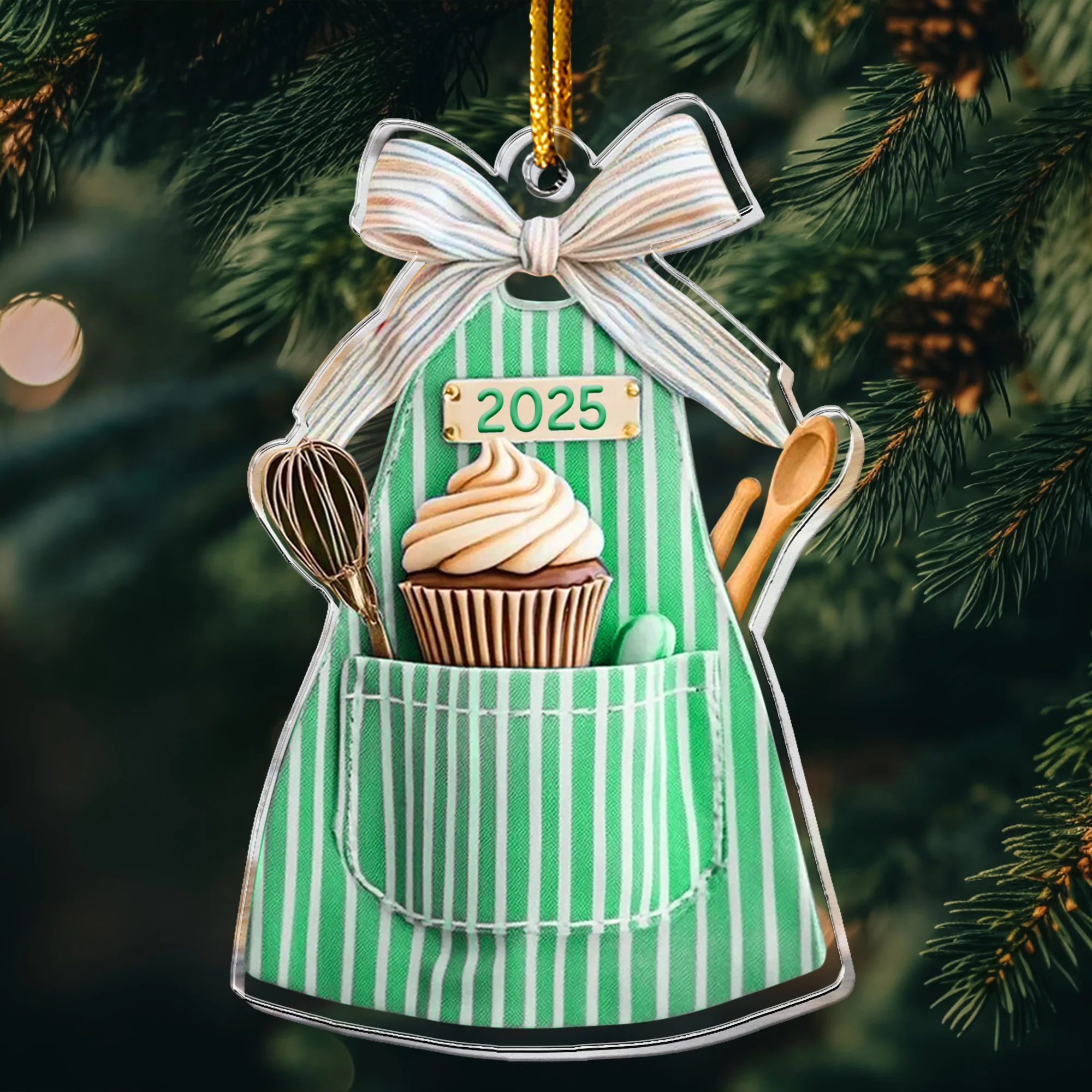 2D Flated Baker Christmas Gifts - Acrylic Ornament - Image 13