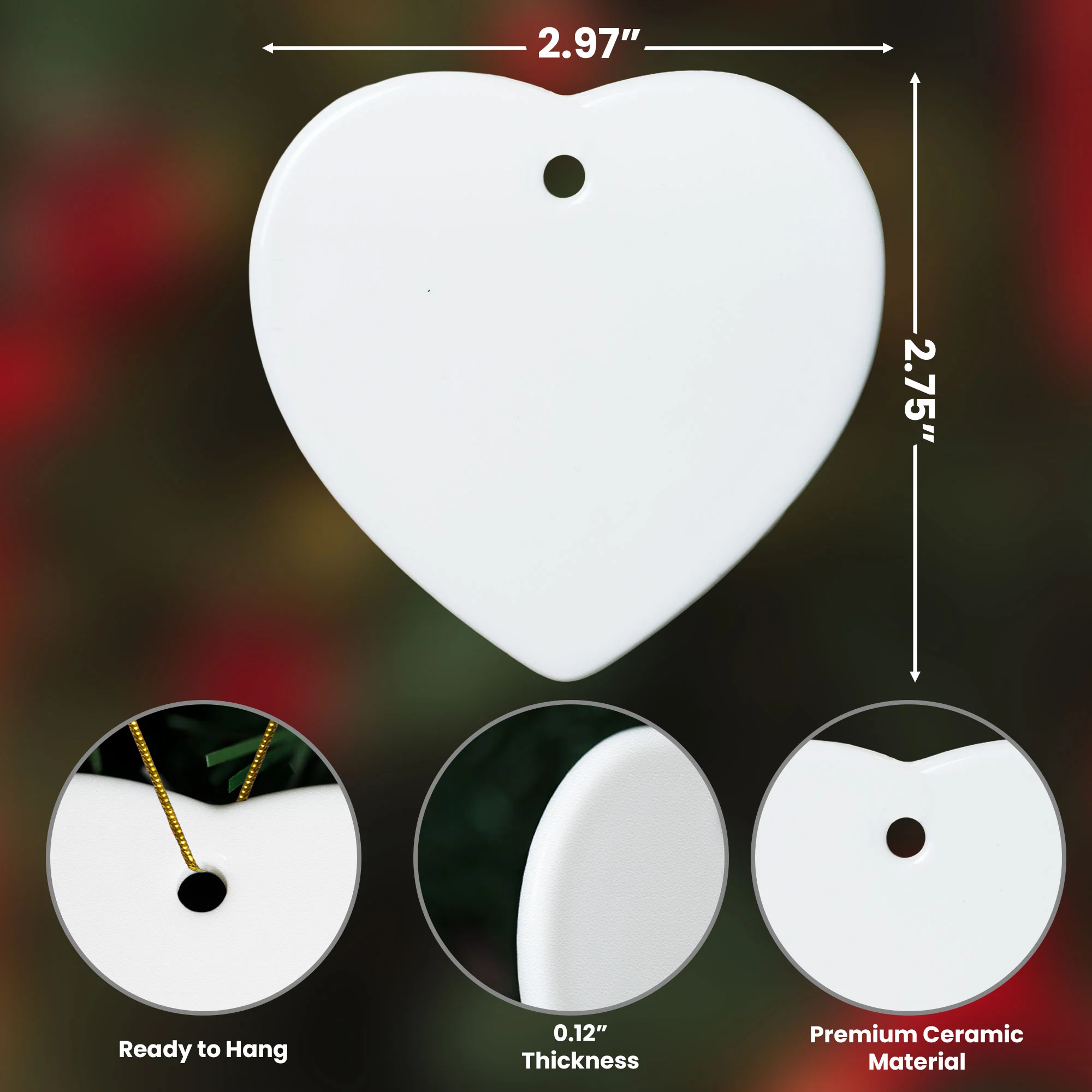 2D Sea Glass Effect Printed Thank You Neighbours Appreciation Bulk Christmas Gifts - Ceramic Ornament - Image 4
