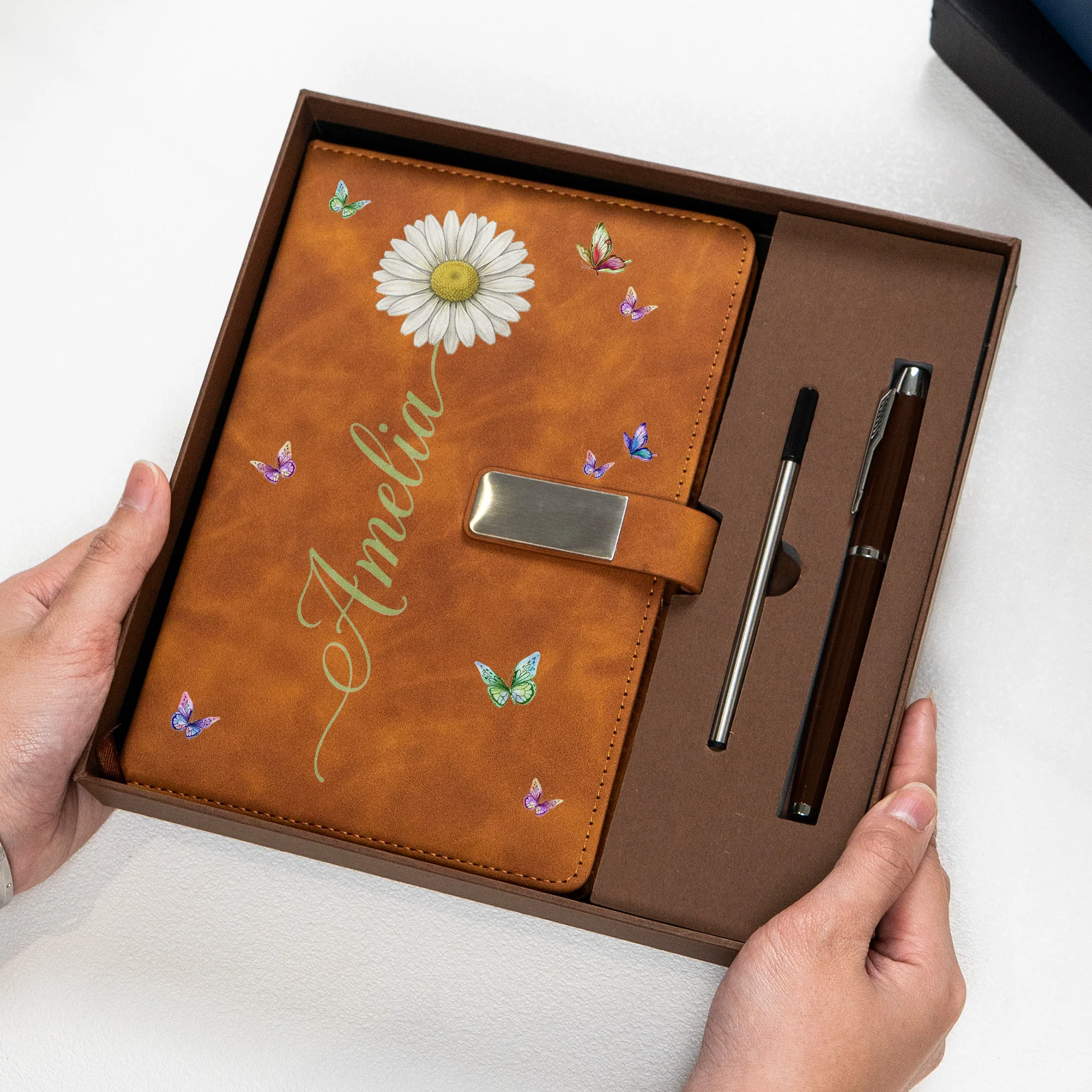 365 Days Birth Flower Self Gift - Personalized Notebook Set - Image 3