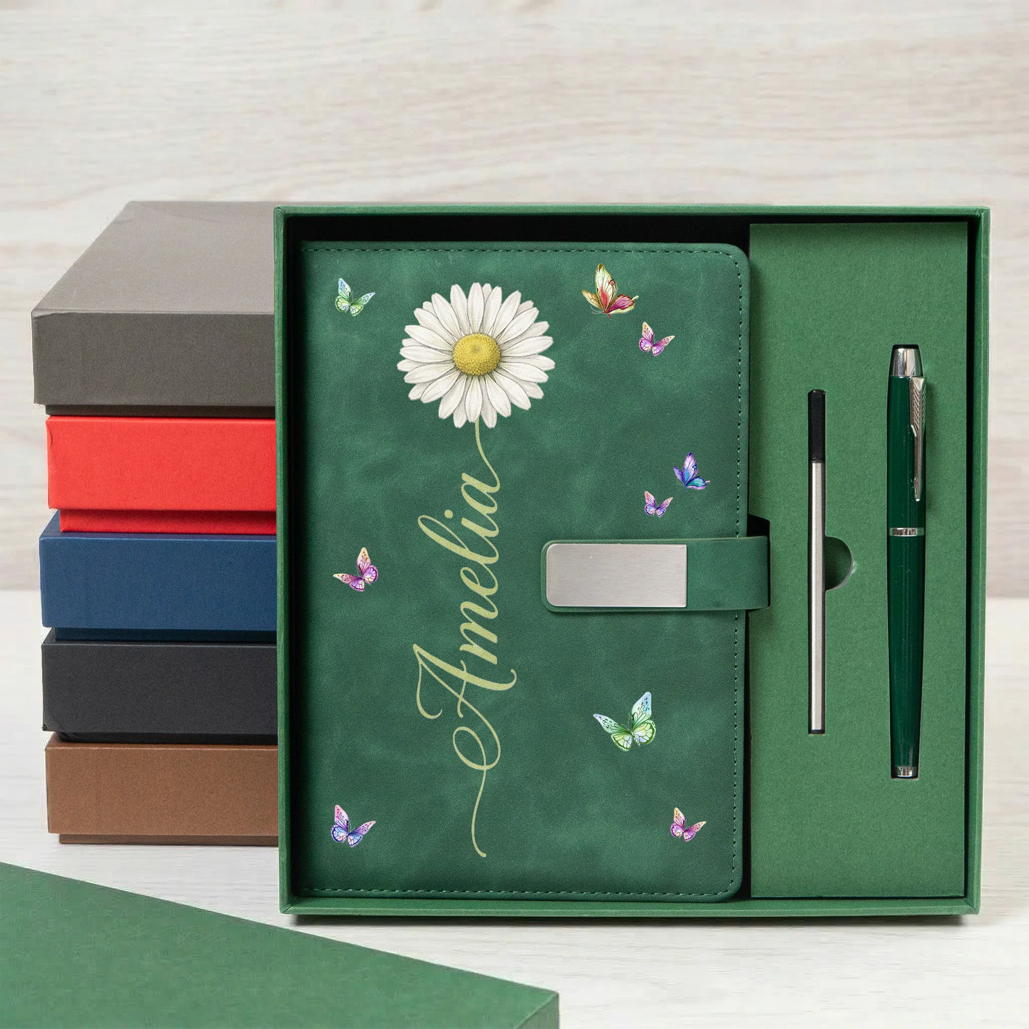 365 Days Birth Flower Self Gift - Personalized Notebook Set - Image 6