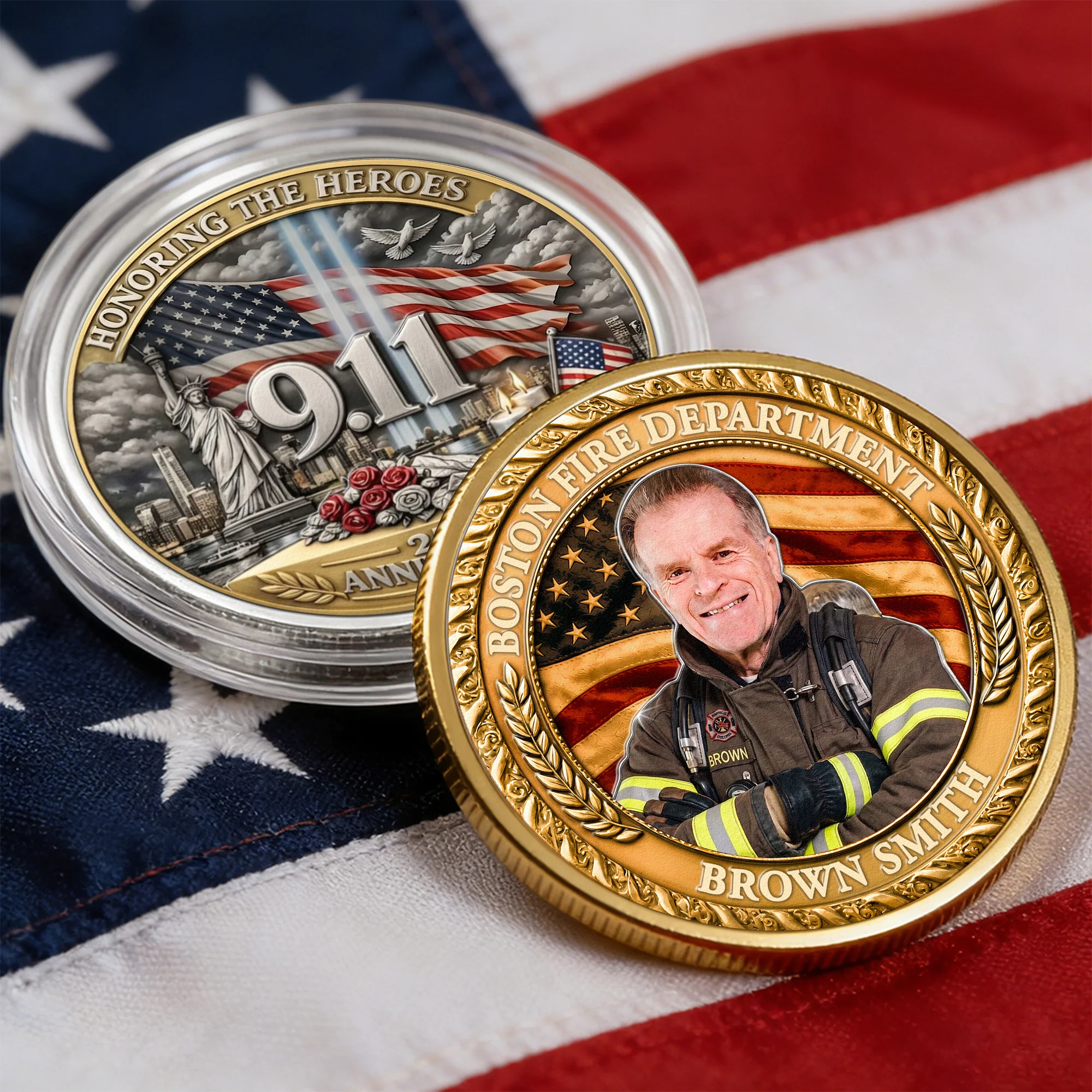 9/11 Never Forget Honoring The Heroes 25Th Anniversary - Personalized Coin - Image 7