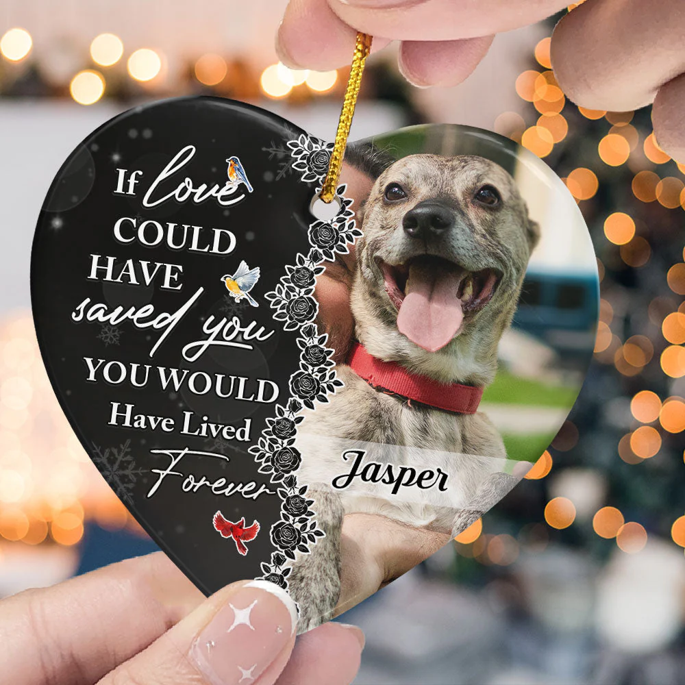 A Big Piece Of My Heart Leaves In Heaven - Personalized Ceramic Photo Ornament - Image 5