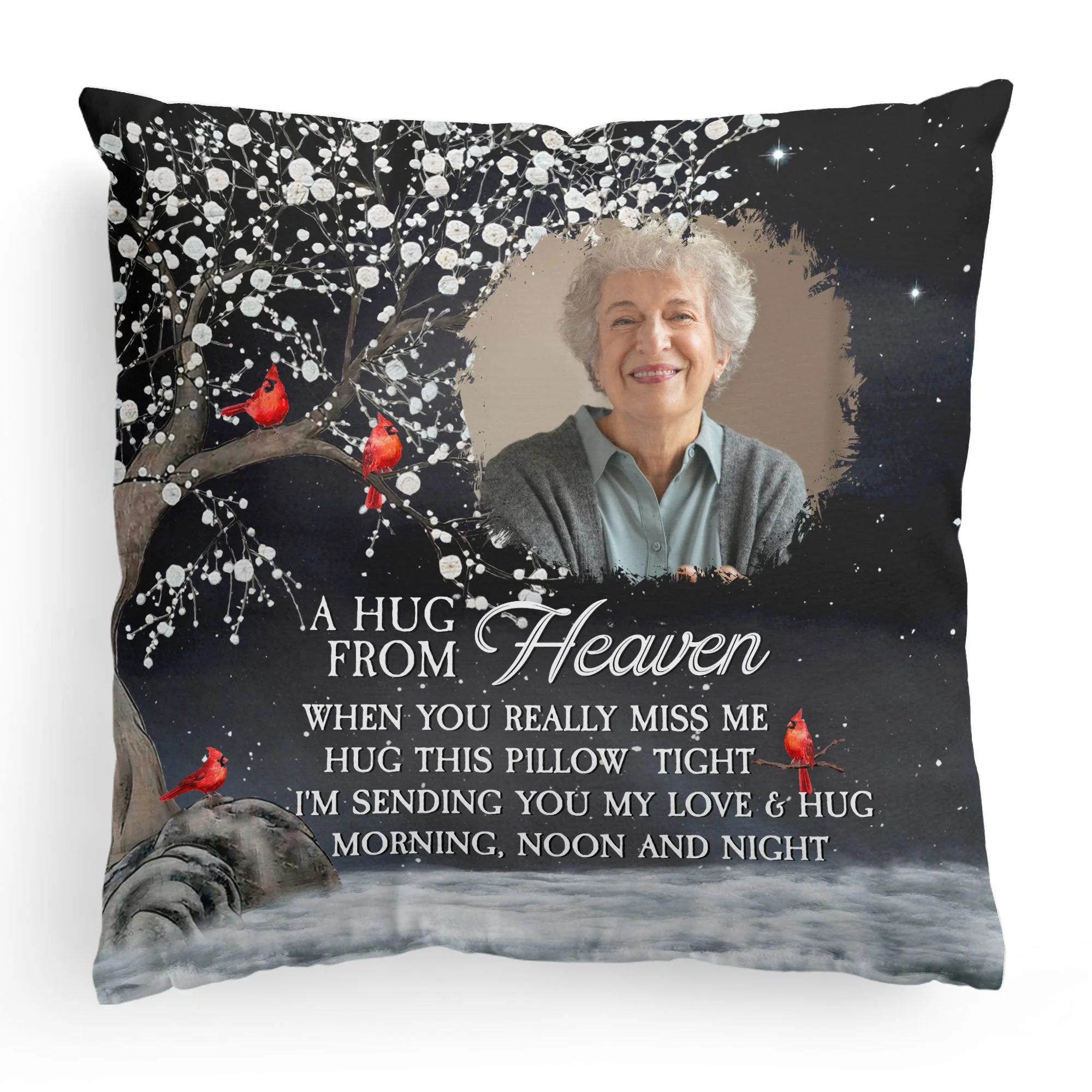 A Hug From Heaven I'm Always With You - Personalized Photo Memory Pillow - Image 6
