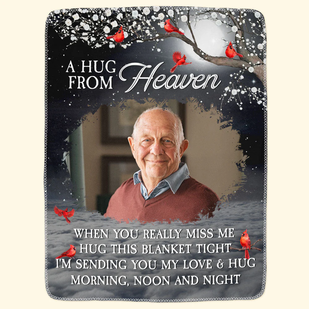 A Hug From Heaven - Personalized Memory Photo Blanket - Image 10