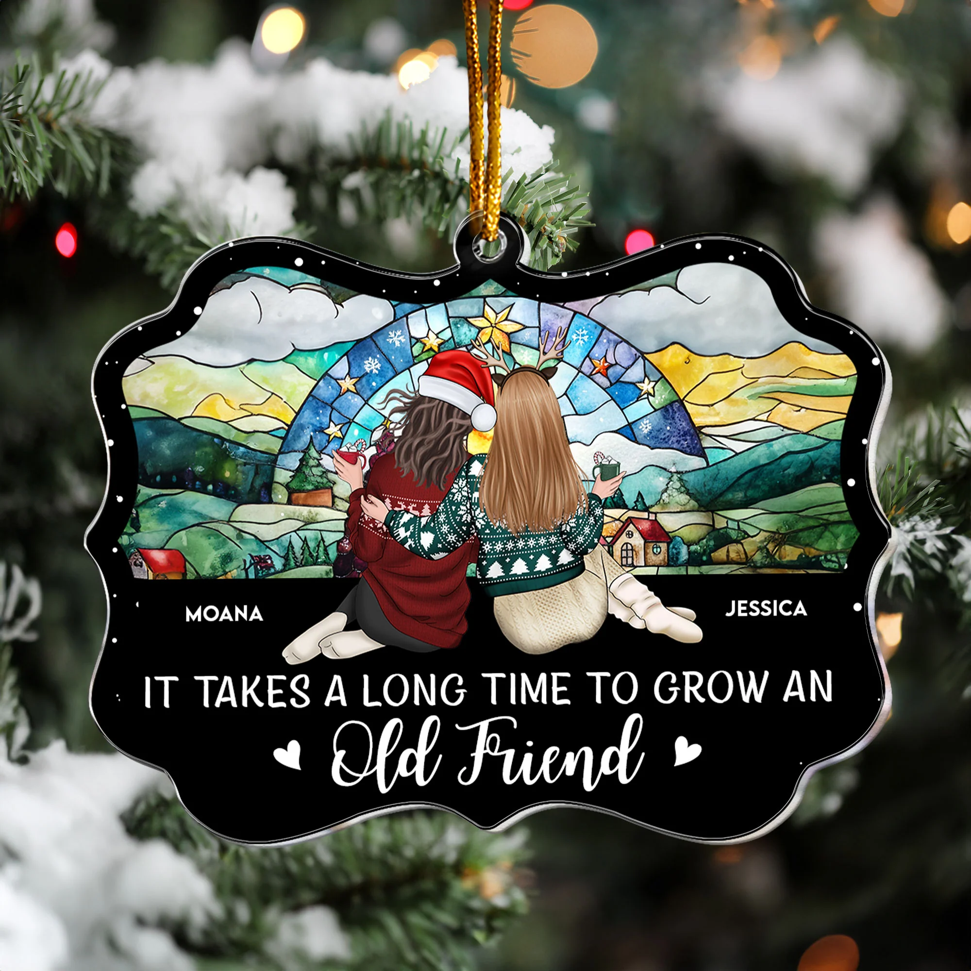 A Journey Without An End - Friendship - Personalized Acrylic Ornament - Image 3
