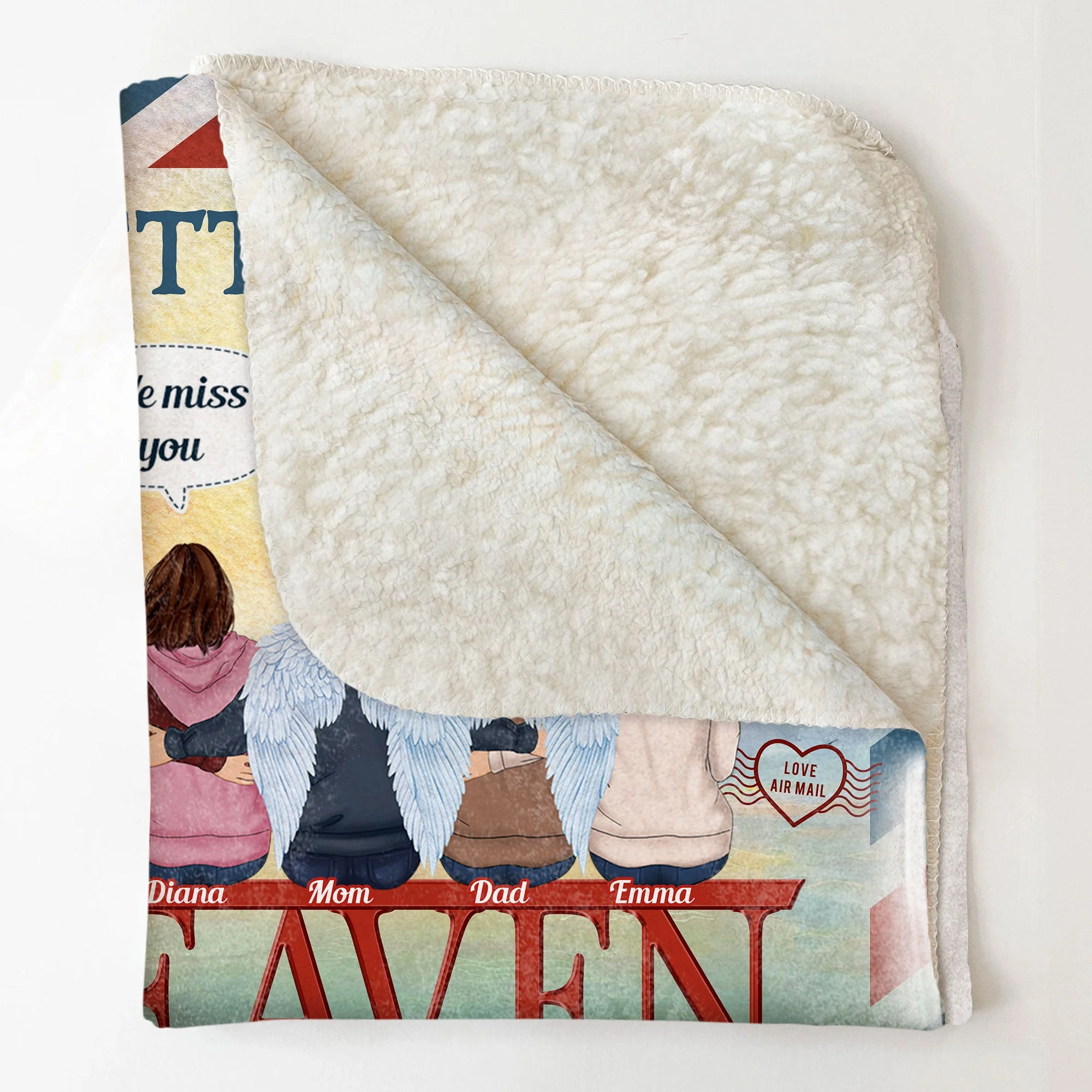 A Letter From Heaven - Personalized Memory Blanket - Loving, Memorial Gift For Family With Lost Ones, Parents, Grandparents, Children, Siblings - Image 4