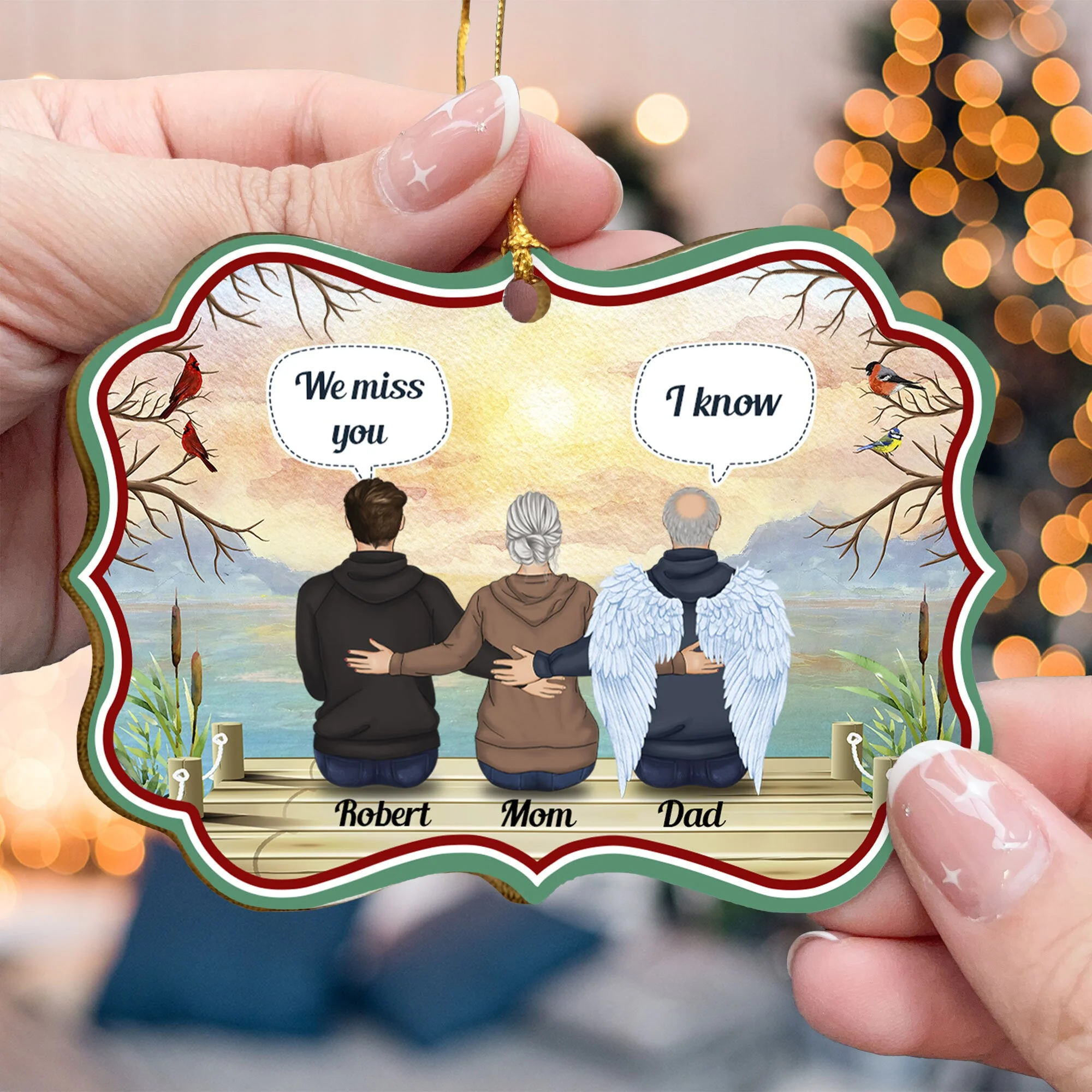 A Letter From Heaven To You - Personalized Wooden Card With Pop Out Ornament - Image 5