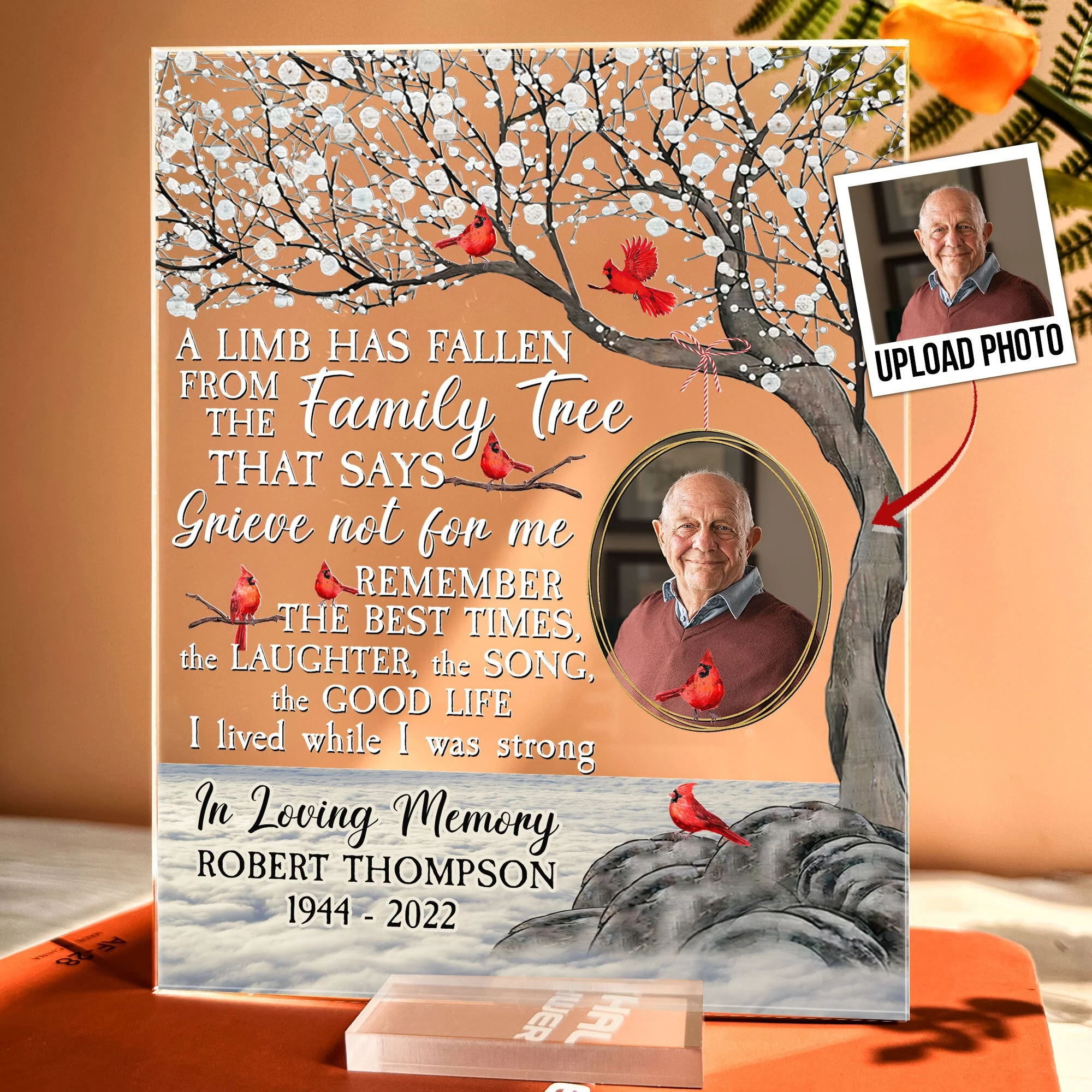 A Limb Has Fallen - Personalized Acrylic Photo Plaque - Image 2