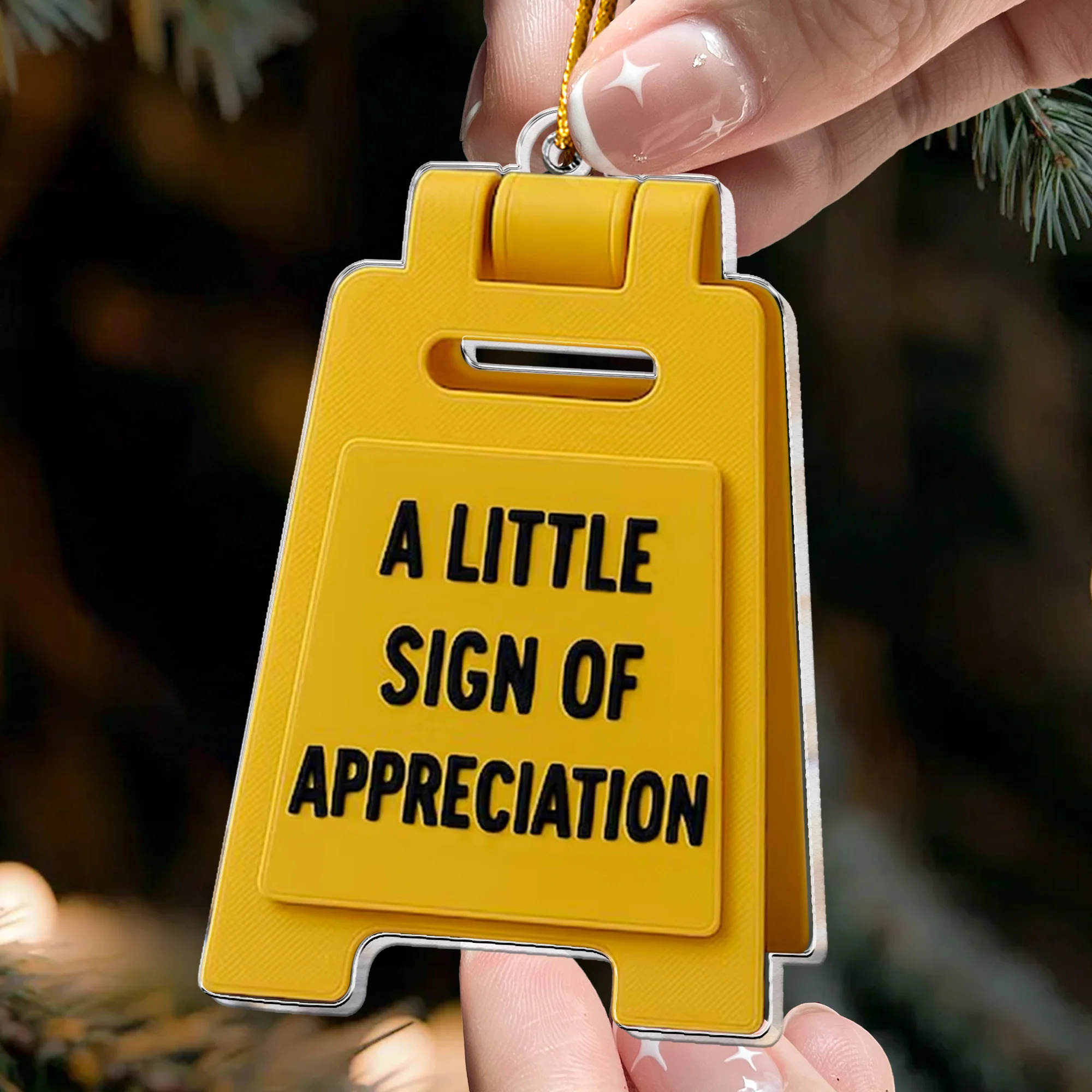 A Little Sign Of Appreciation - Acrylic Ornament - Image 2