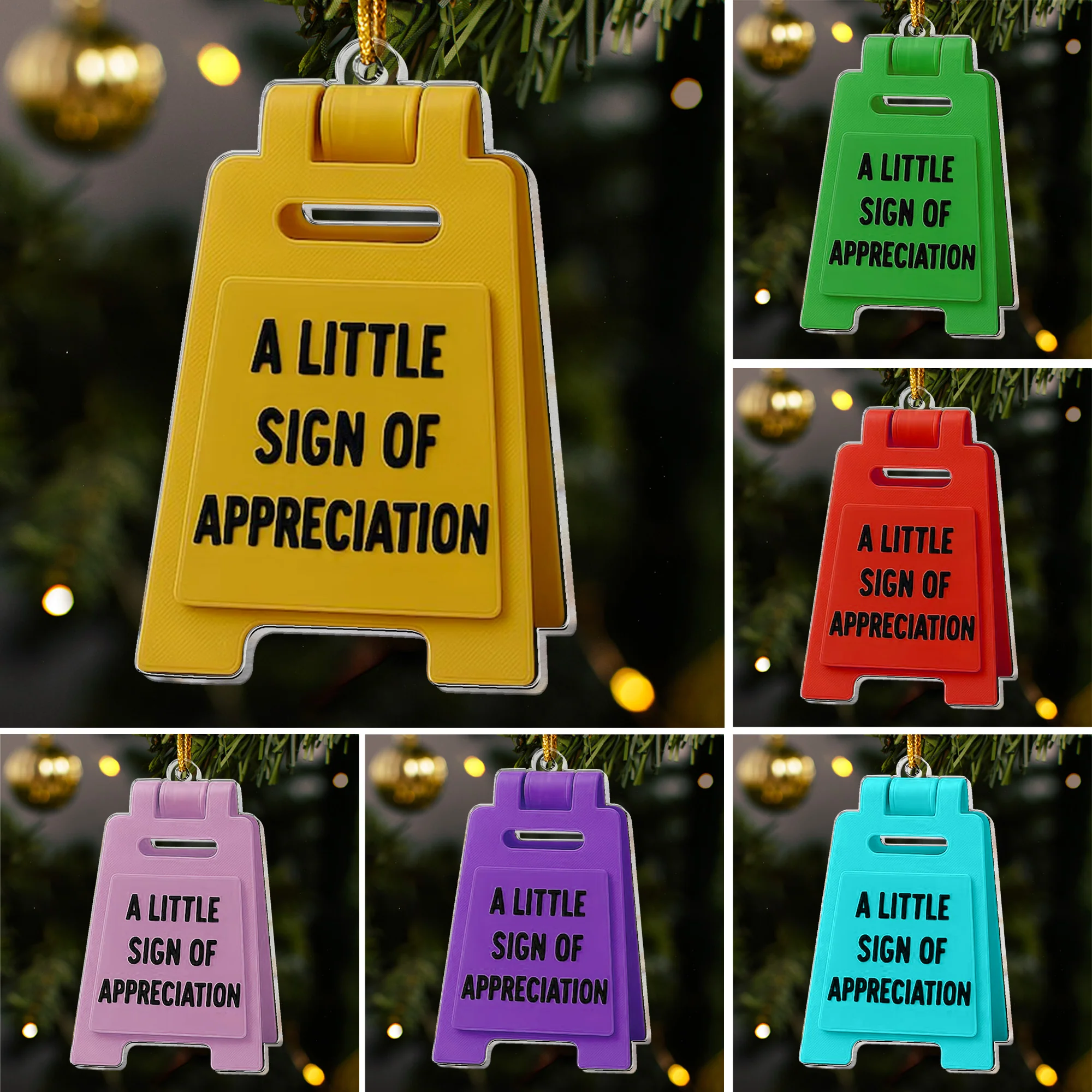 A Little Sign Of Appreciation - Acrylic Ornament - Image 5