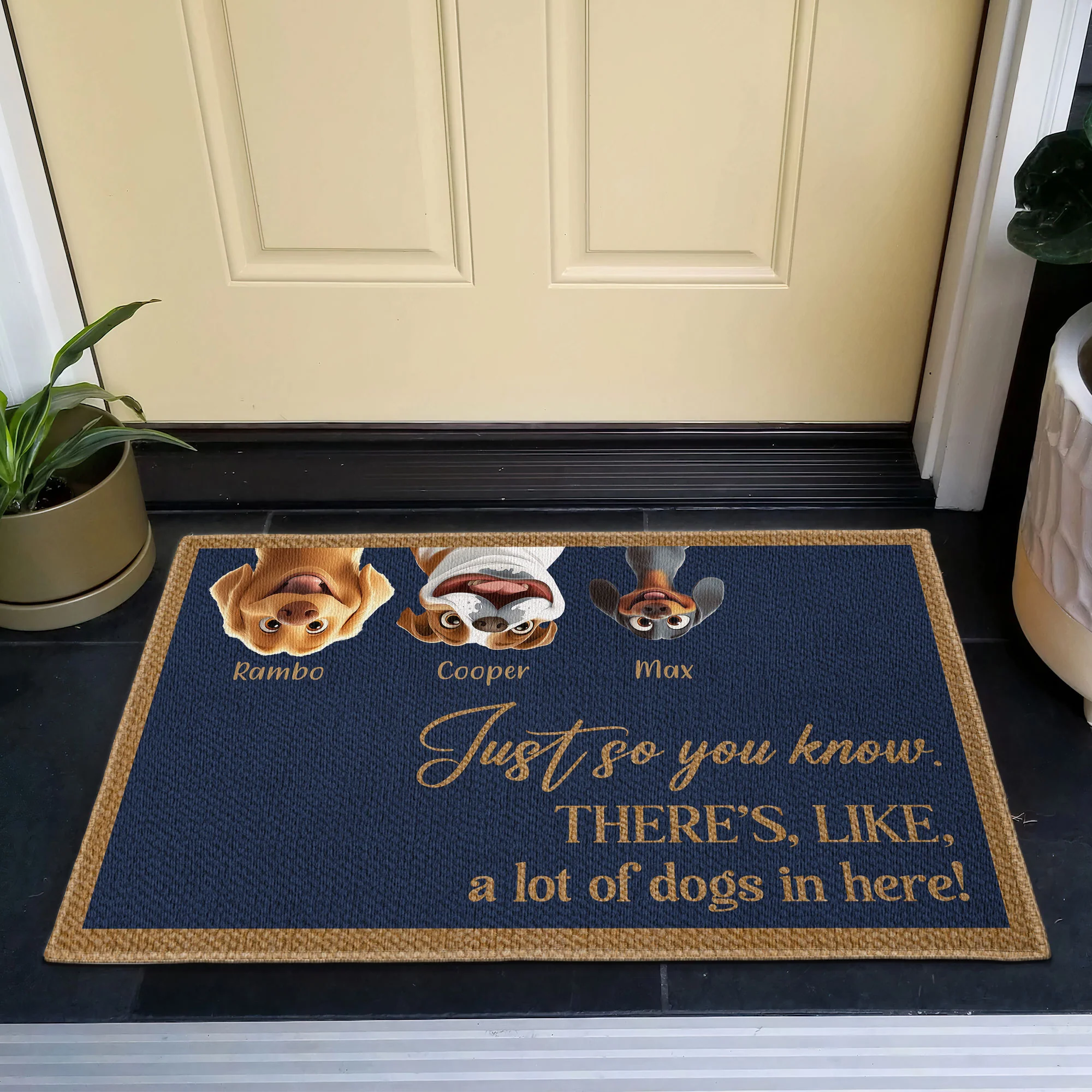 A Lot Of Dogs In Here! - Personalized Doormat - Image 6