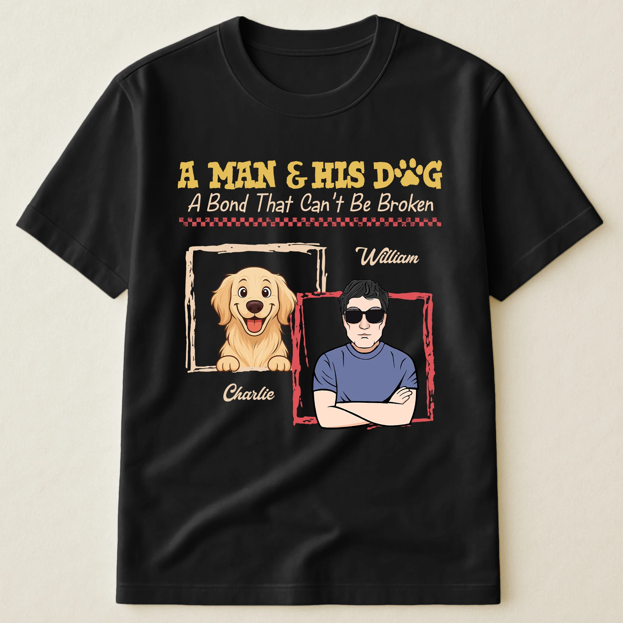 A Man & His Dogs A Bond That Can't Be Broken - Personalized Shirt - Image 2