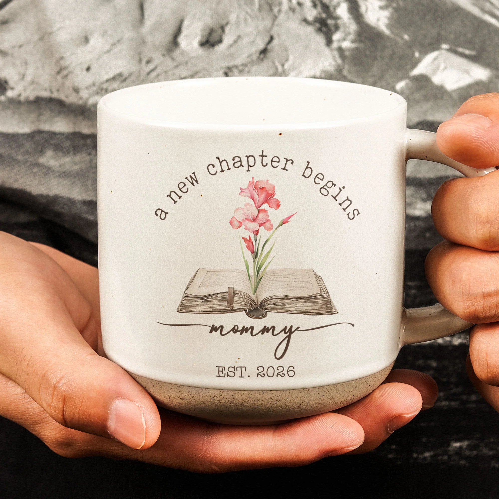 A New Chapter Begins Mommy To Be Gift - Personalized Mugs - Image 2