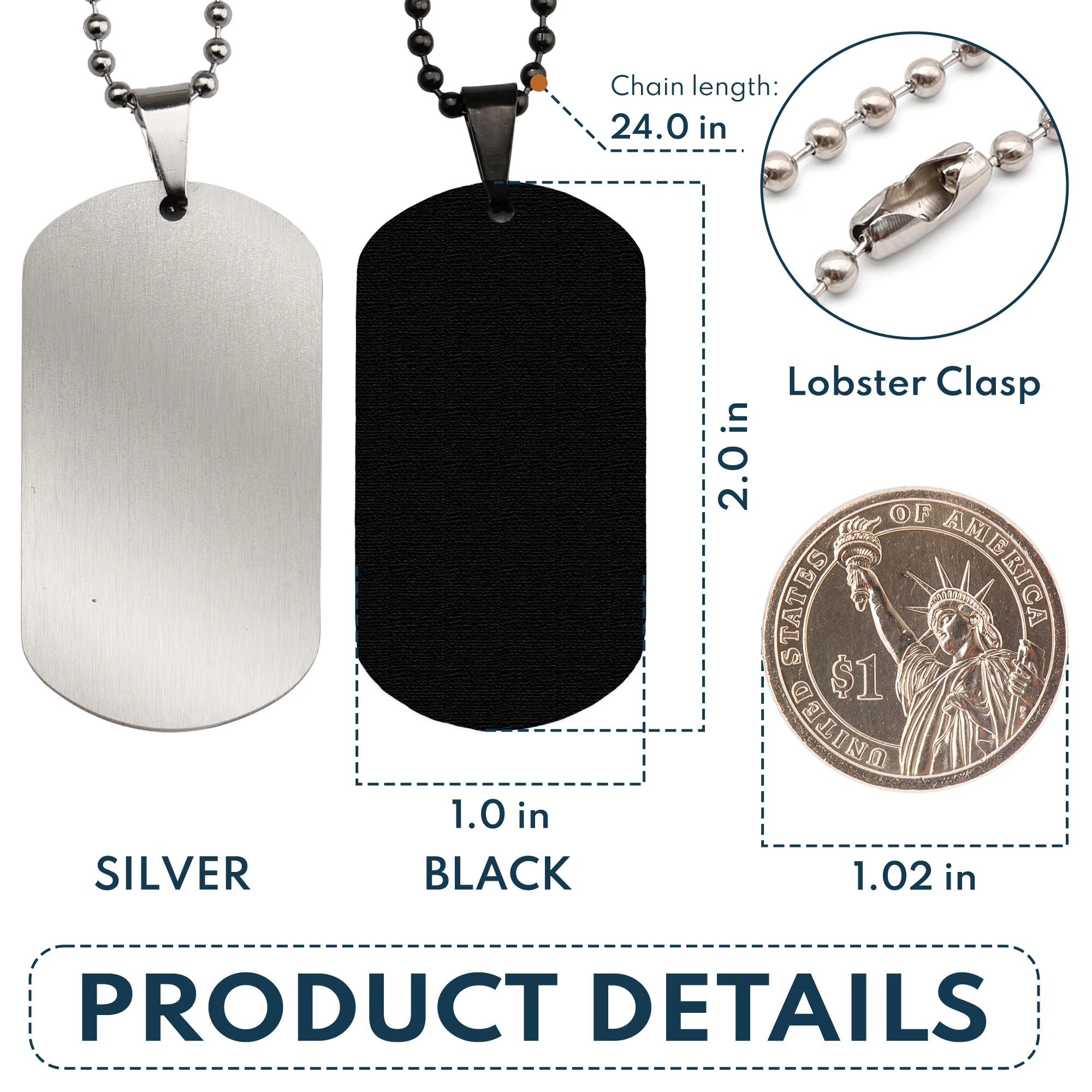 A Sweet Ending Graduation Gift - Personalized Dog Tag Necklace - Image 5