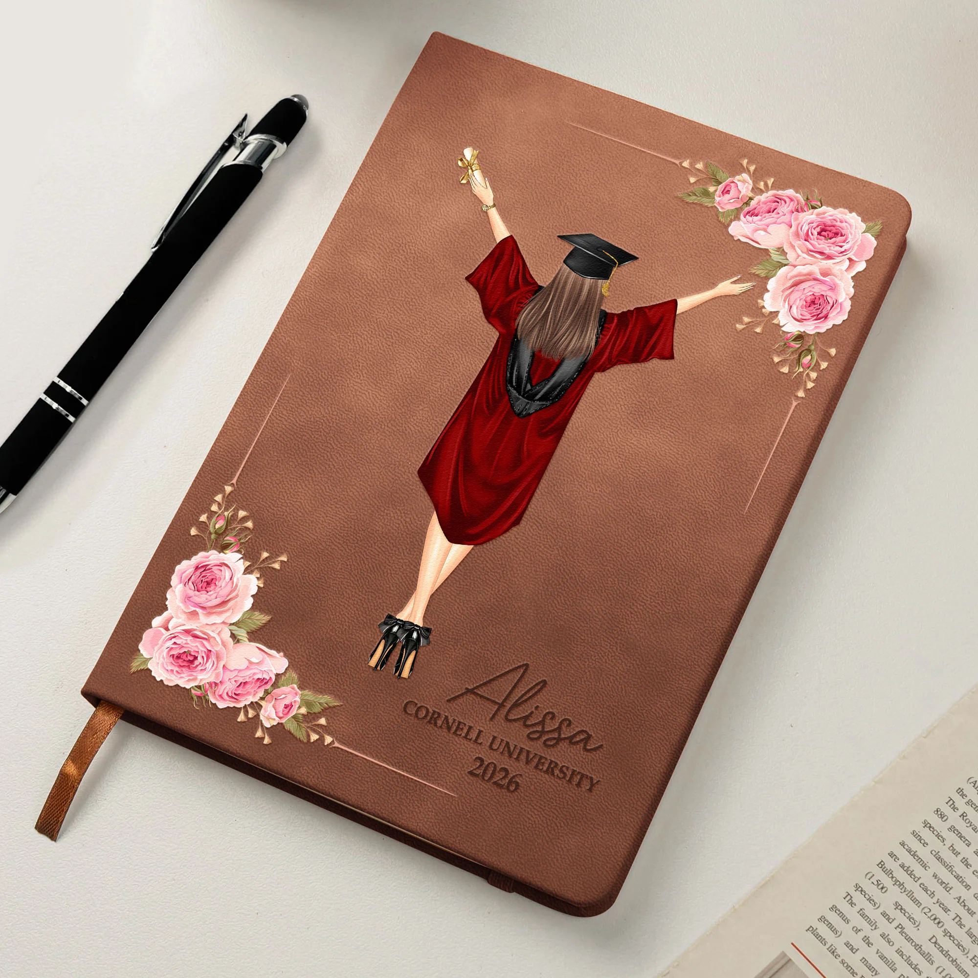 A Sweet Ending To A New Beginning - Personalized Leather Journal - Image 5