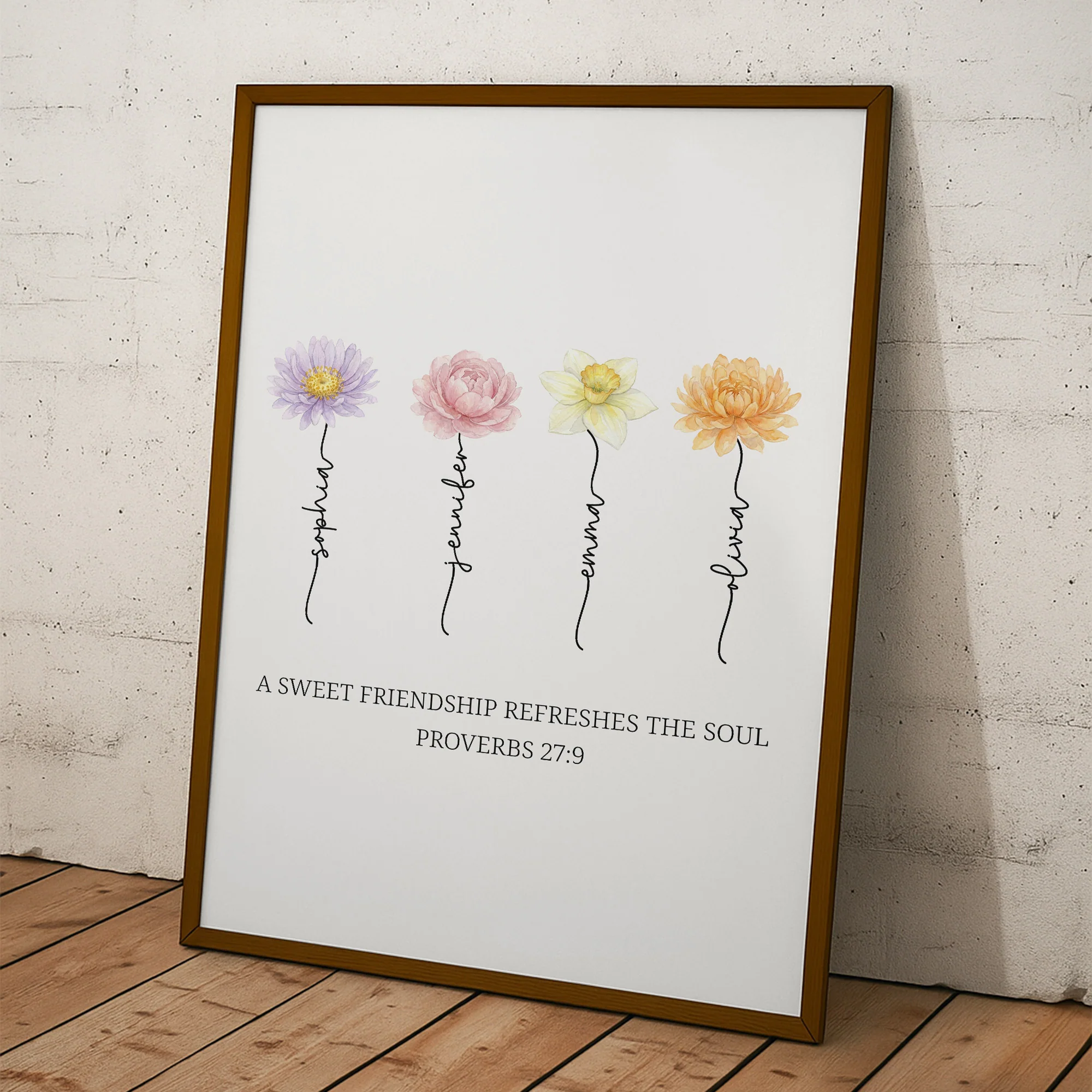 A Sweet Friendship Refreshes The Soul Friendship Gift - Sister In Christ - Personalized Poster - Image 4