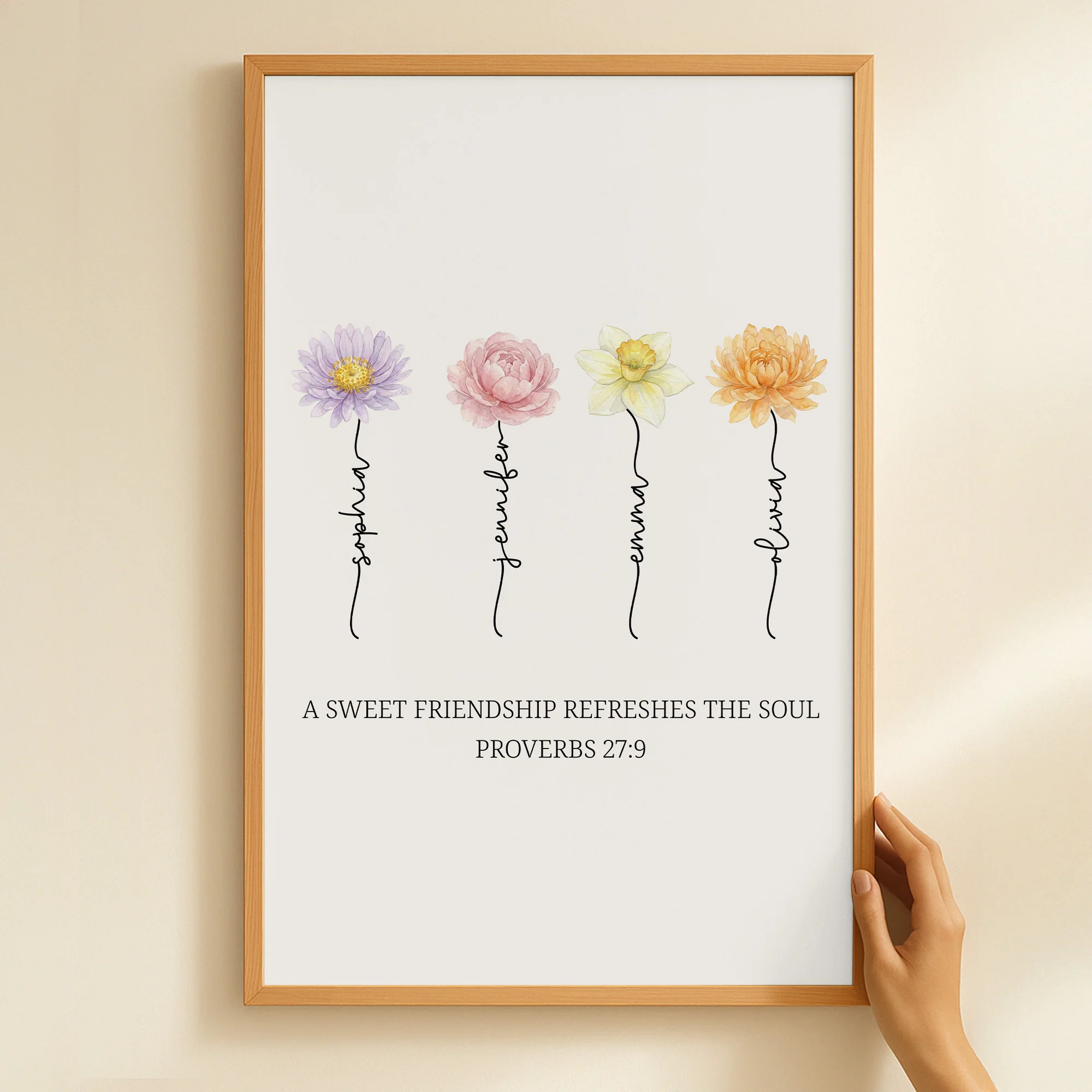 A Sweet Friendship Refreshes The Soul Friendship Gift - Sister In Christ - Personalized Poster - Image 5