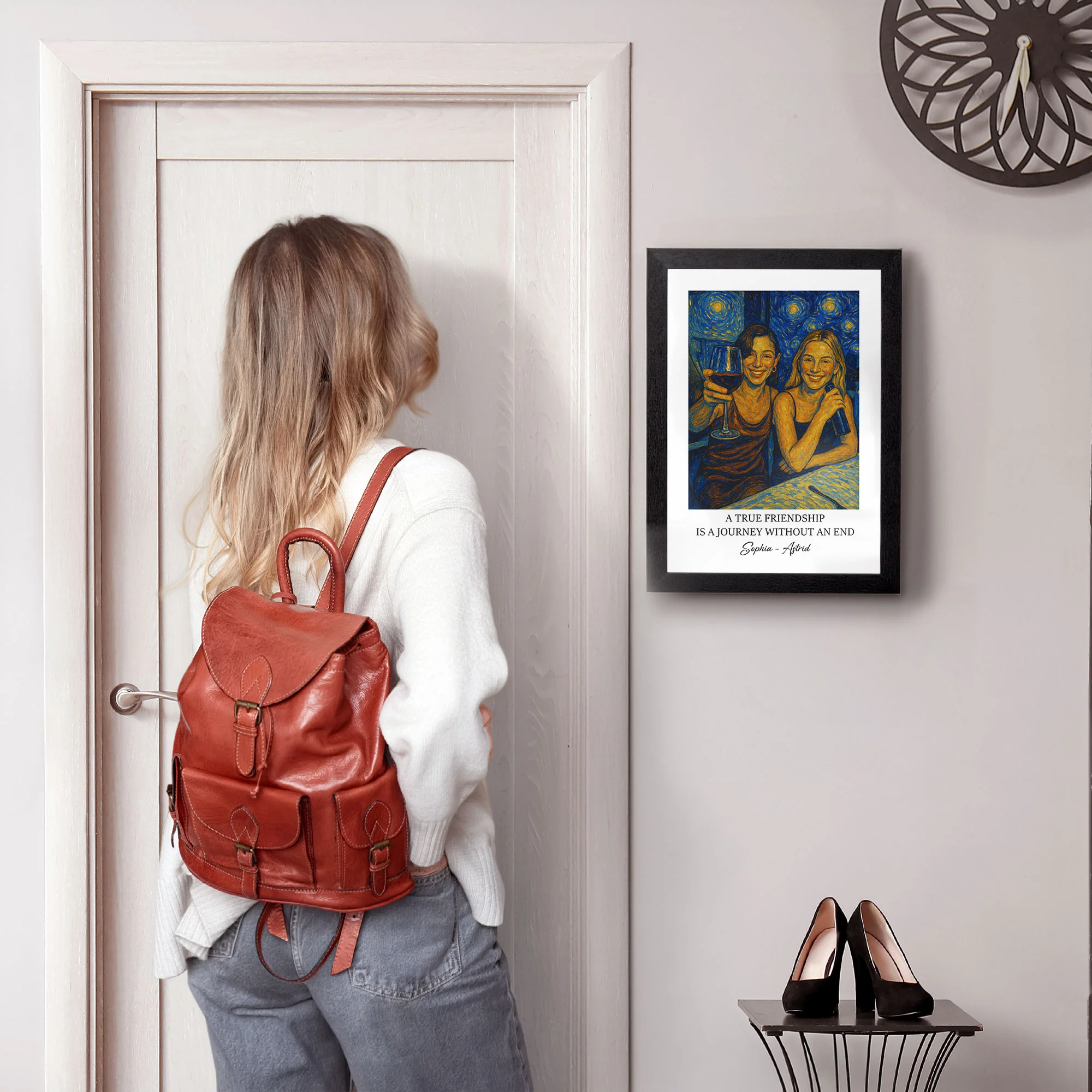 A True Friendship Gift For Friend - Personalized Hidden Key Holder Photo Frame - Image 5