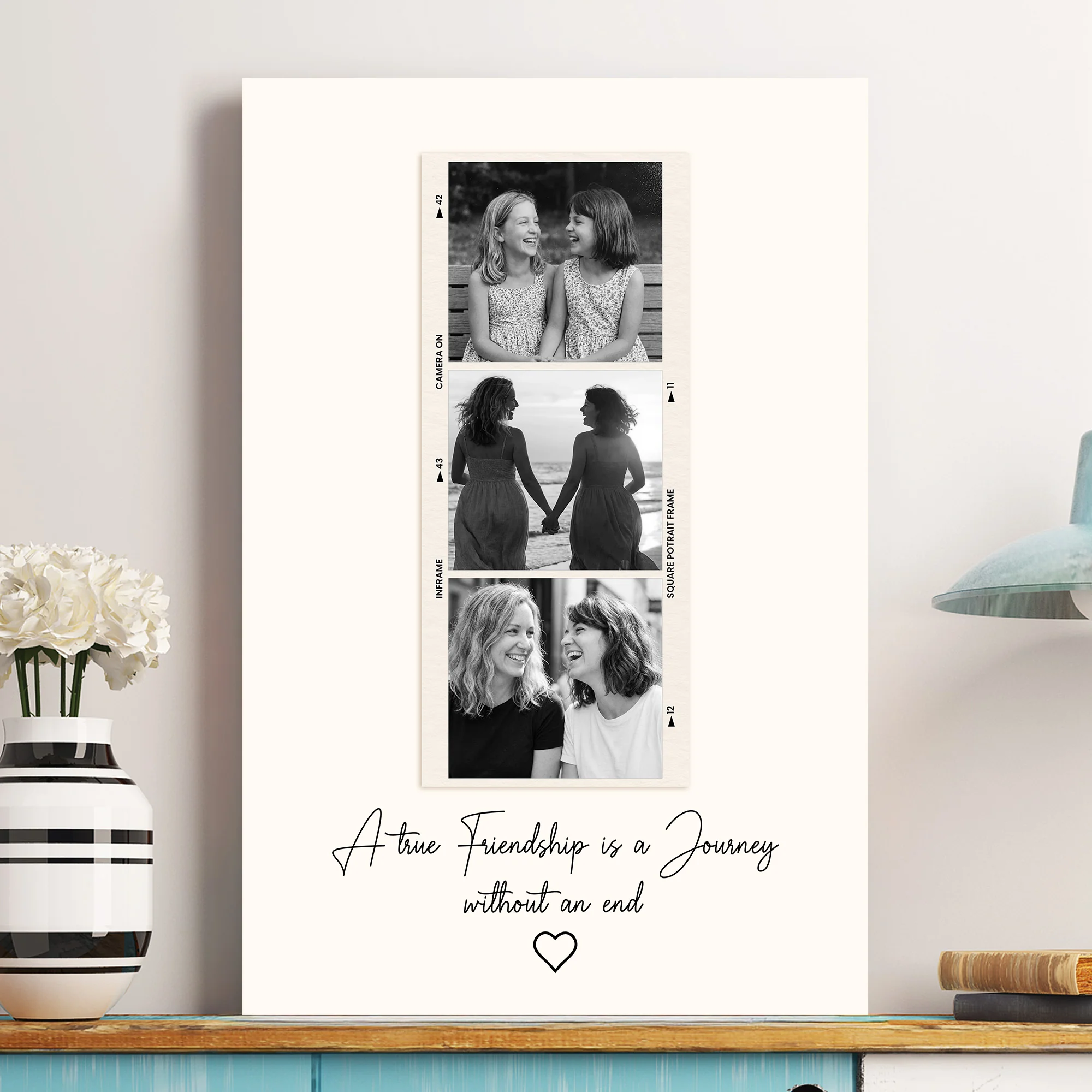 A True Friendship Is A Journey Gift For Friends - Personalized Photo Poster - Image 2