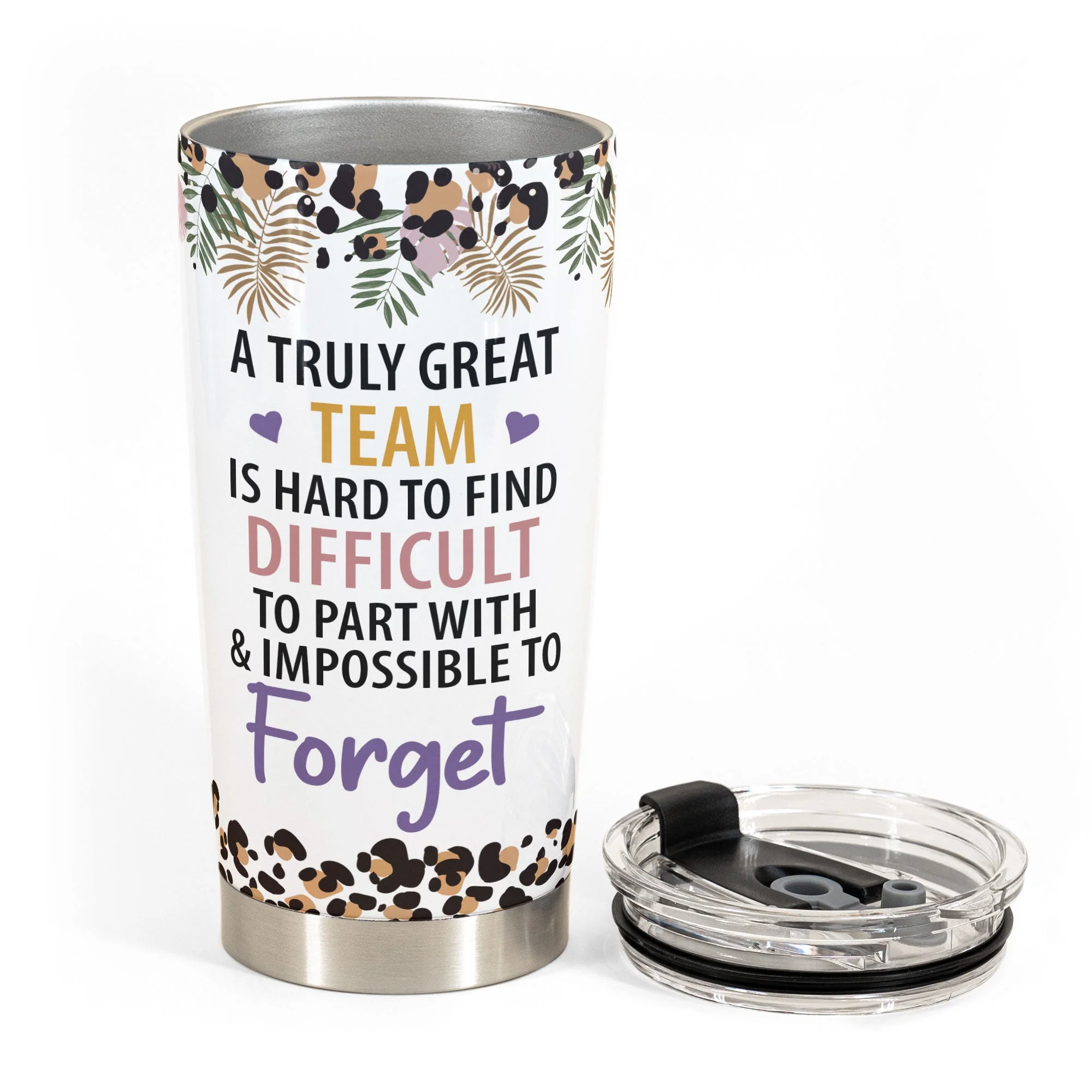 A Truly Great Team Is Hard To Find - Personalized Tumbler Cup - Christmas, Birthday, Leaving Gift For Colleagues, Coworkers, Work Friends - Image 3