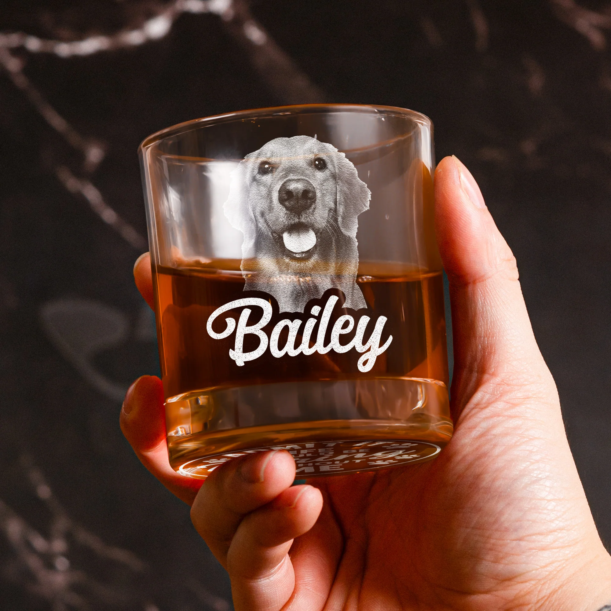 Admit It Life Would Be Boring Without Me - Personalized Whiskey Glass With Photo - Image 5