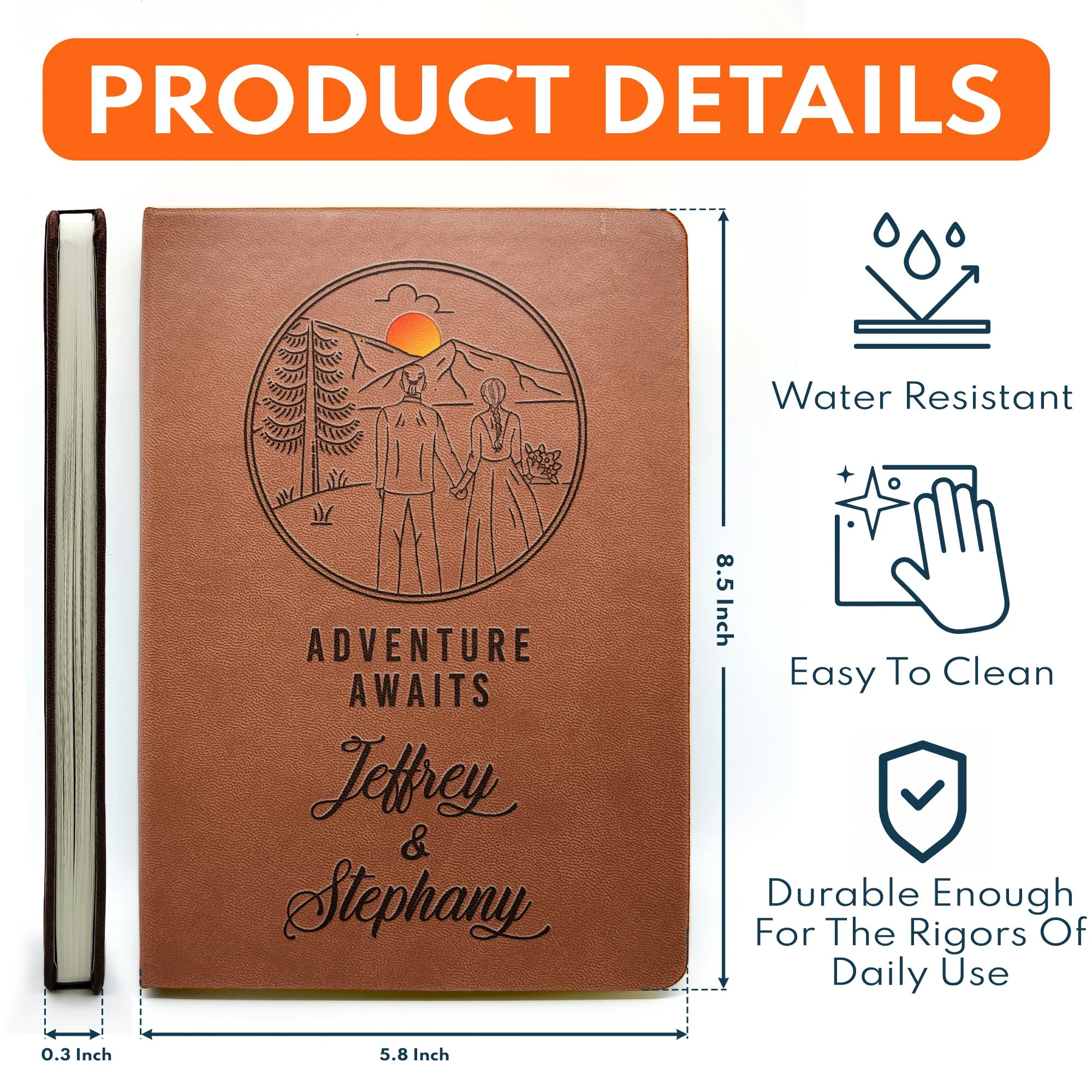 Adventure Journal - Personalized Leather Journal - Image 5