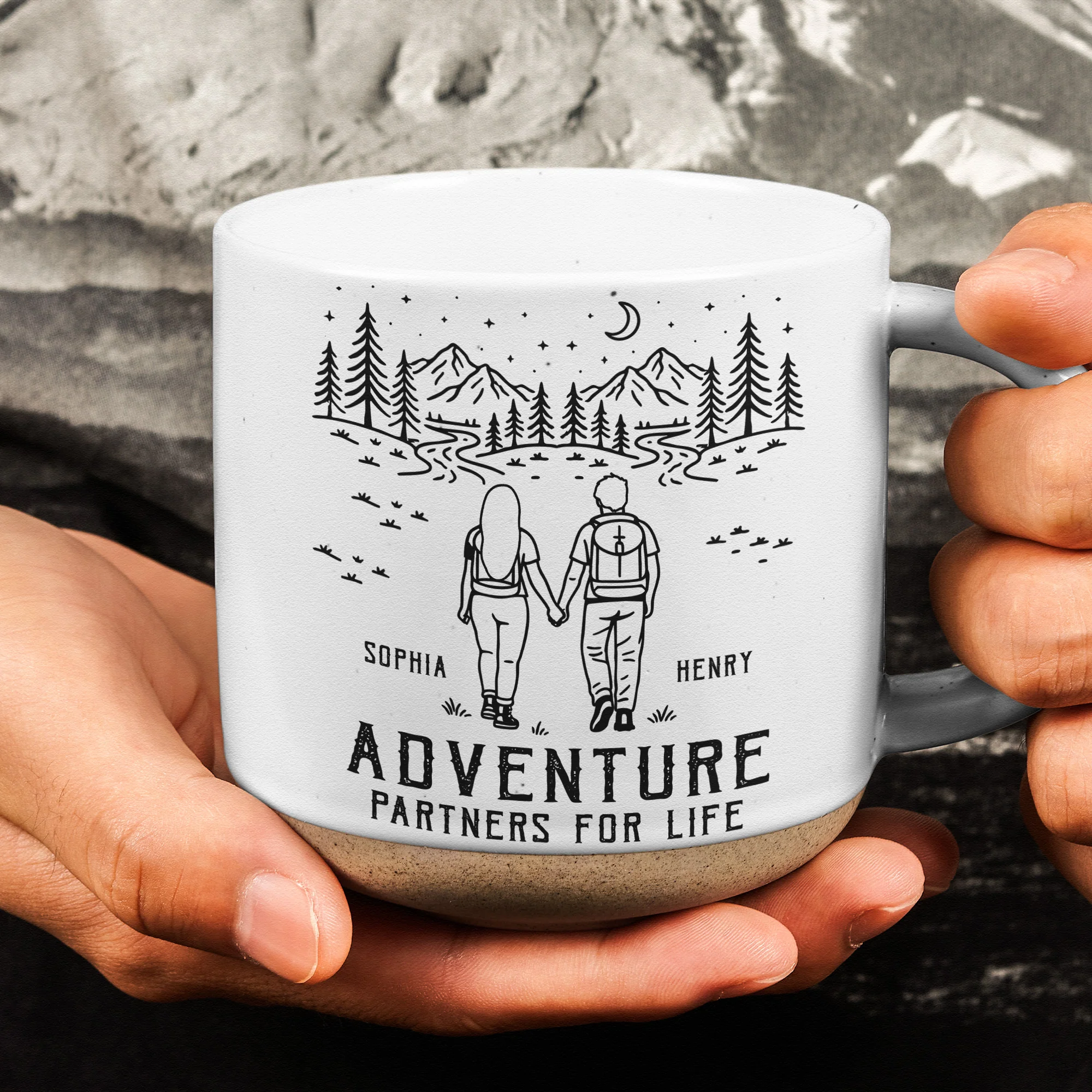 Adventure Partners For Life Couple Anniversary Gifts - Personalized Mug - Image 3