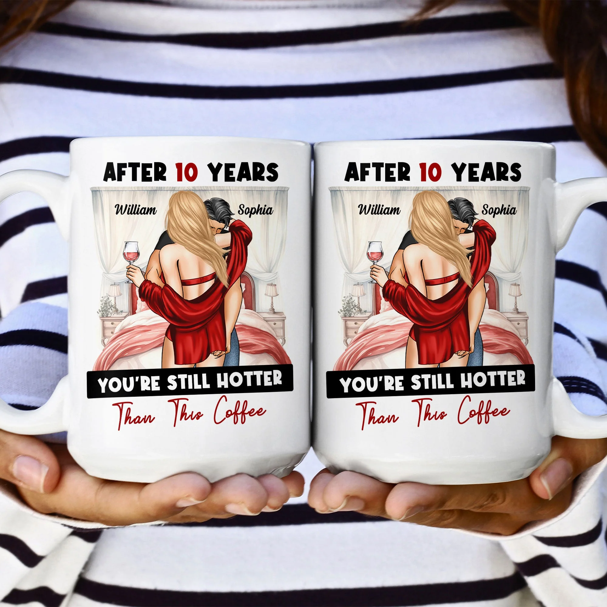 After Years You're Still Hotter Than This Coffee Anniversary - Personalized Mug - Image 3