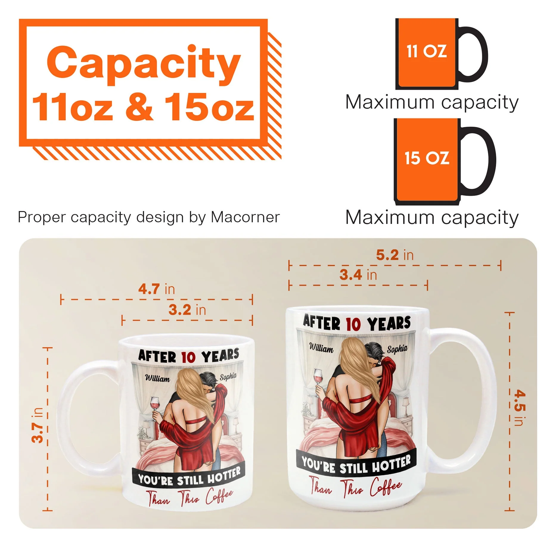 After Years You're Still Hotter Than This Coffee Anniversary - Personalized Mug - Image 7