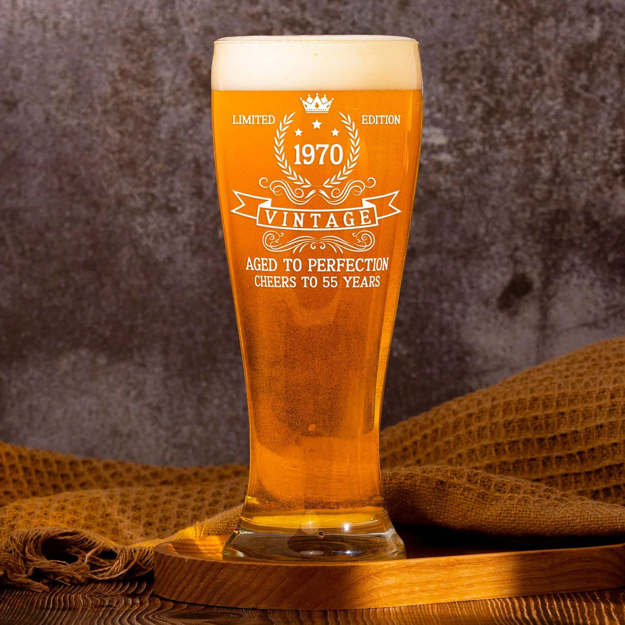 Aged To Perfection - Personalized Pilsner Glass